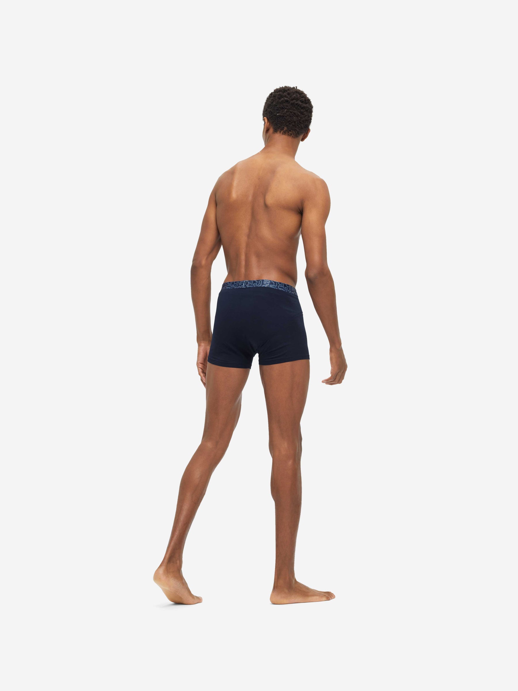 Men's Boxer Briefs Band 55 Pima Cotton Stretch Navy