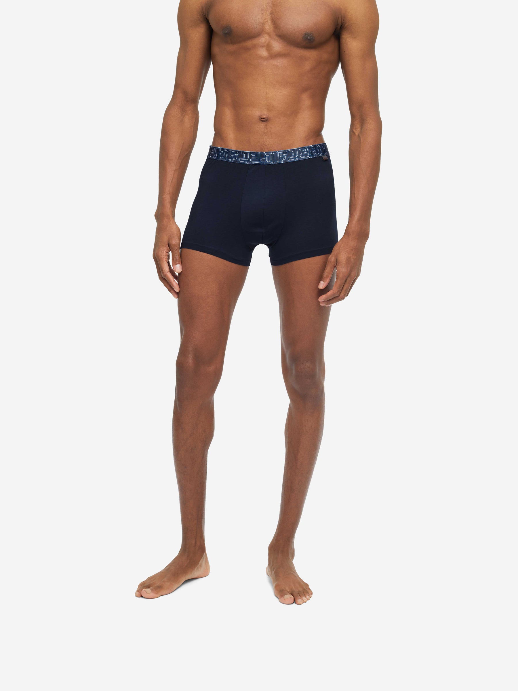 Men's Boxer Briefs Band 55 Pima Cotton Stretch Navy