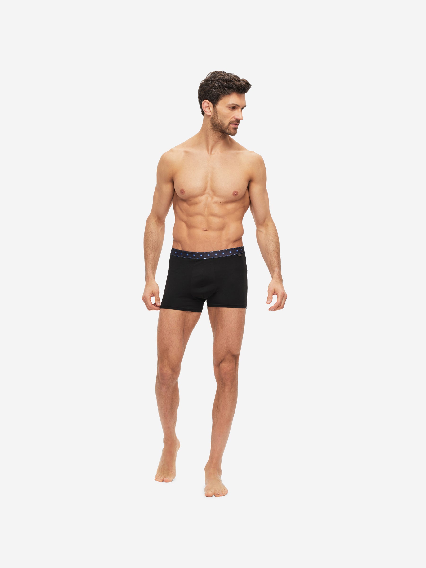 Men's Boxer Briefs Band 56 Pima Cotton Stretch Black