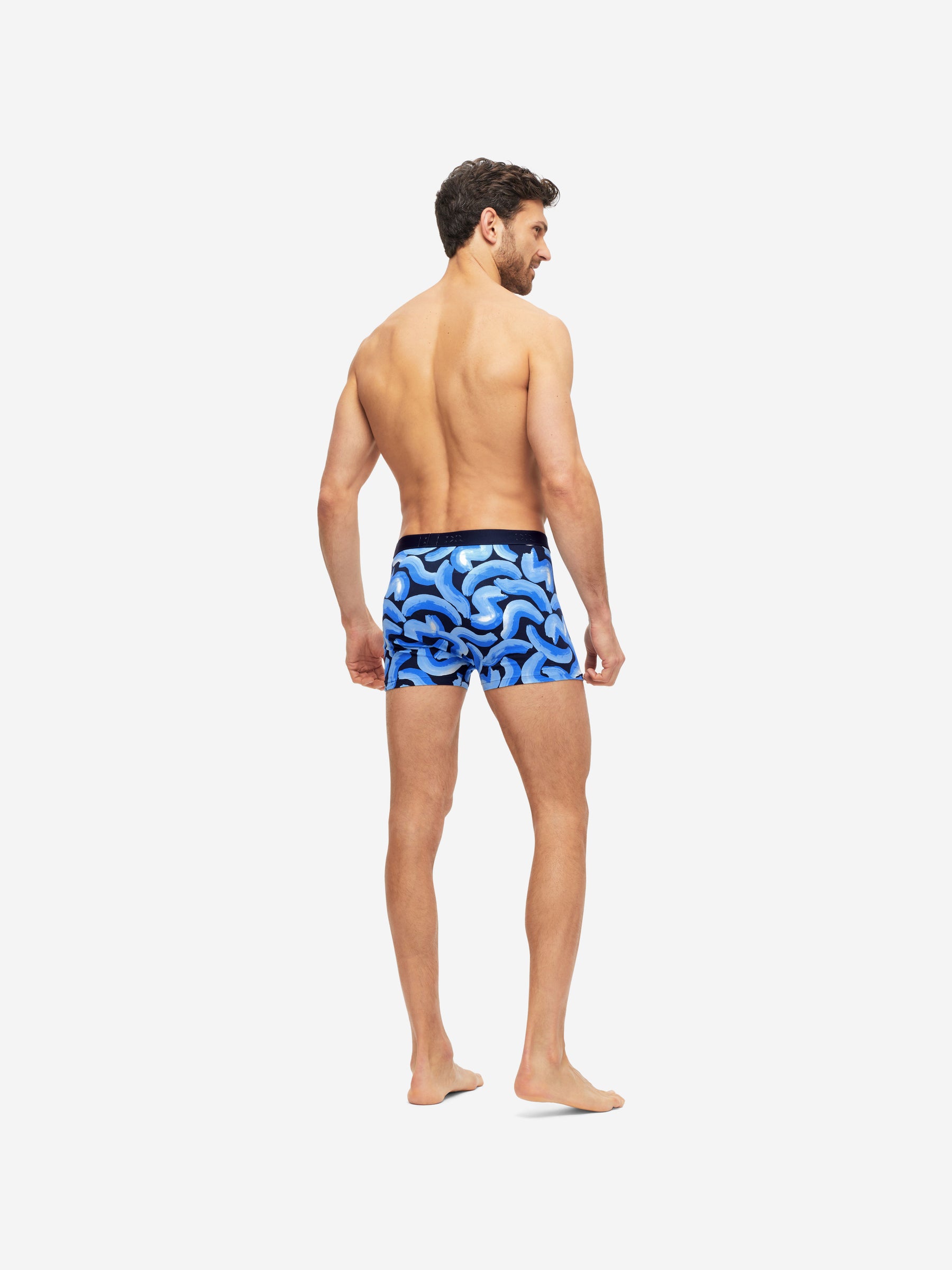 Men's Boxer Briefs Brushstroke Pima Cotton Stretch Navy