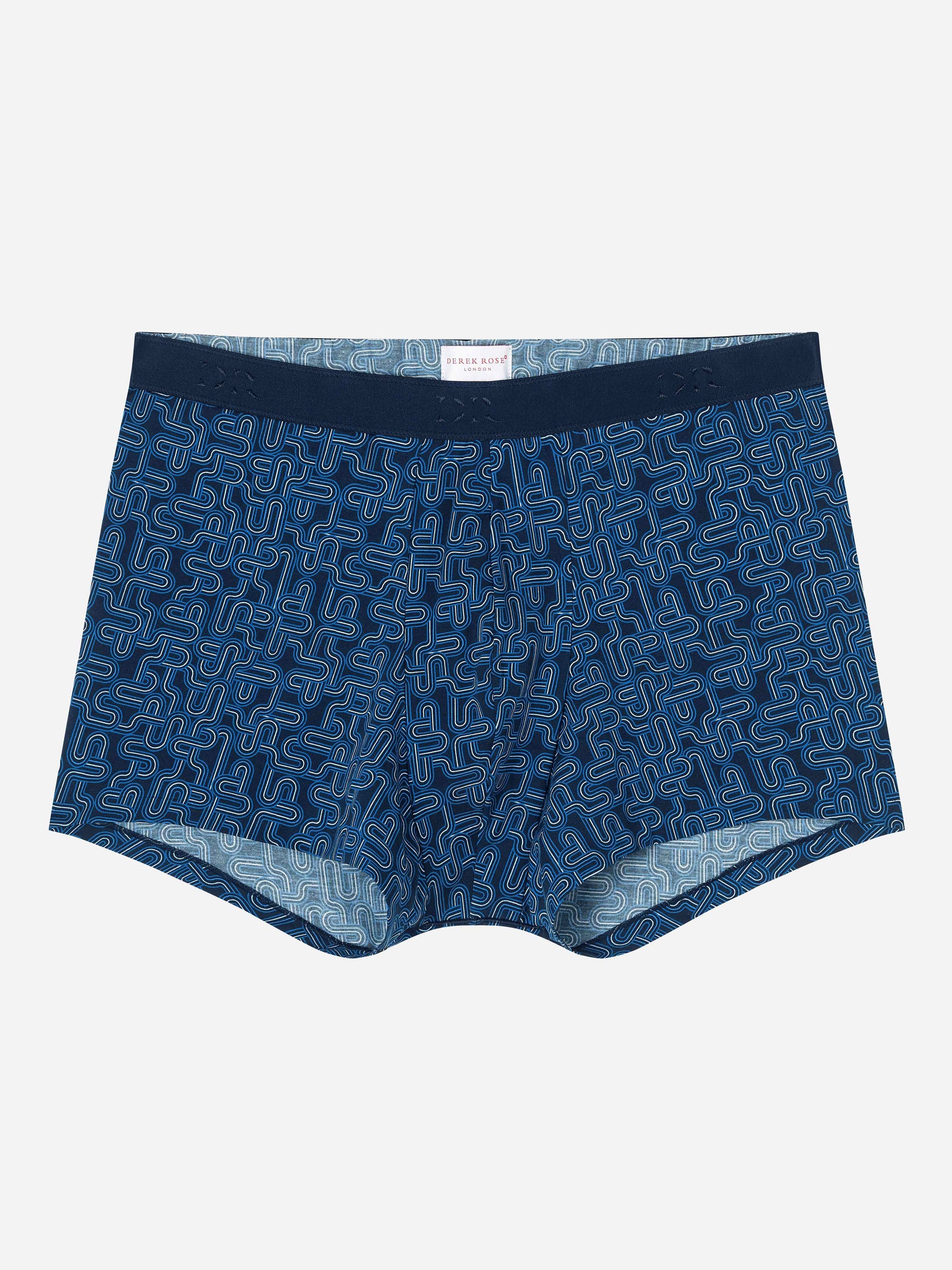 Men's Boxer Briefs Geometric Pima Cotton Stretch Navy