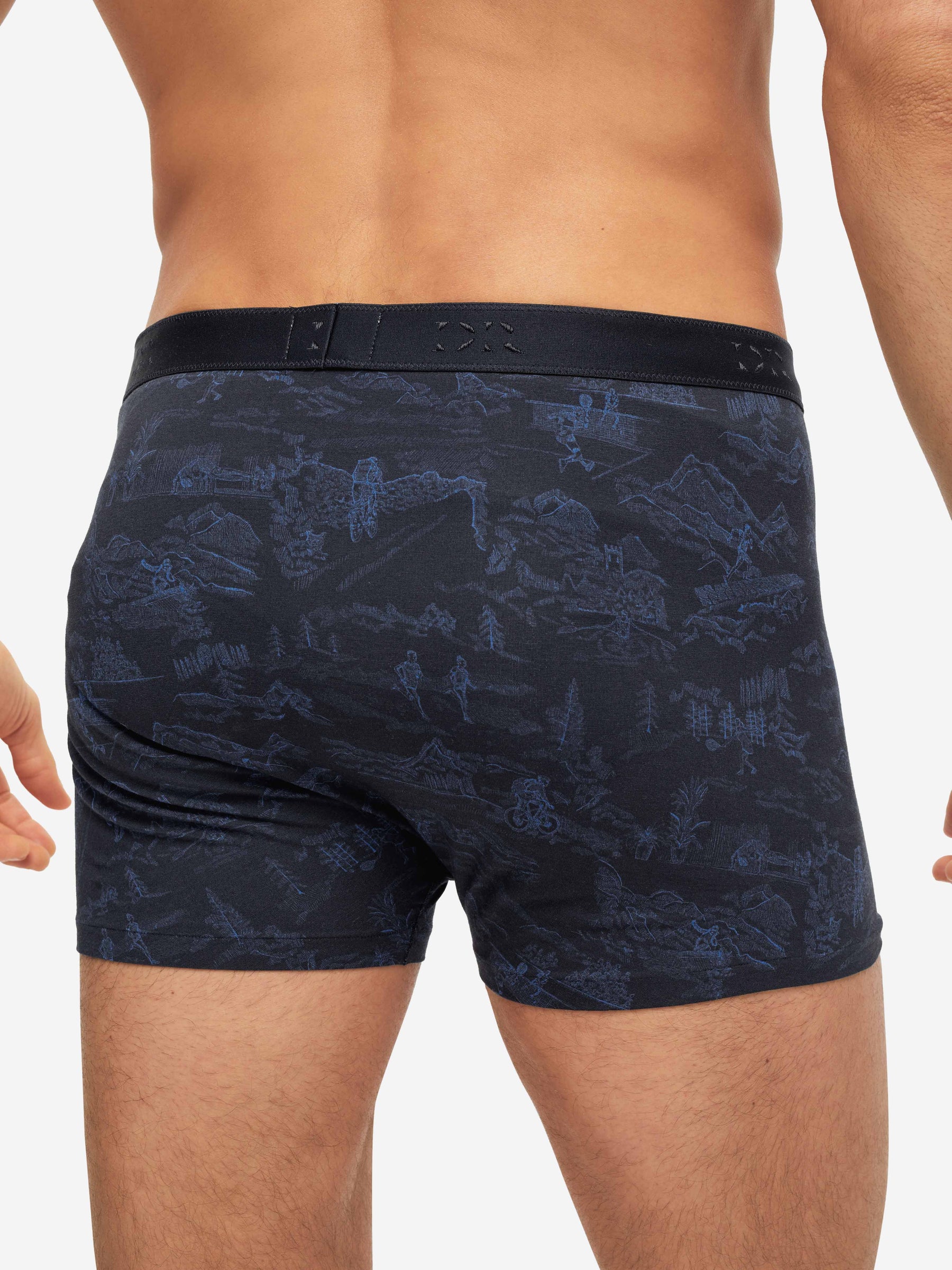 Men's Boxer Briefs Tolie 7 Pima Cotton Stretch Navy