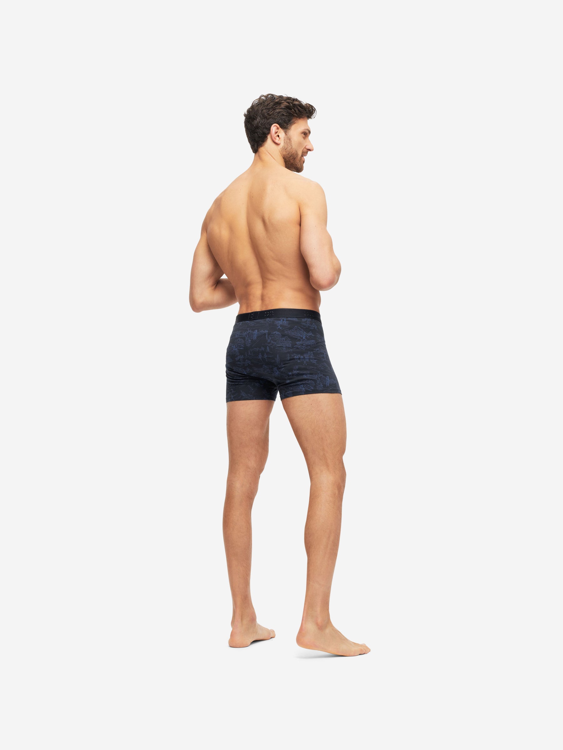 Men's Boxer Briefs Tolie 7 Pima Cotton Stretch Navy