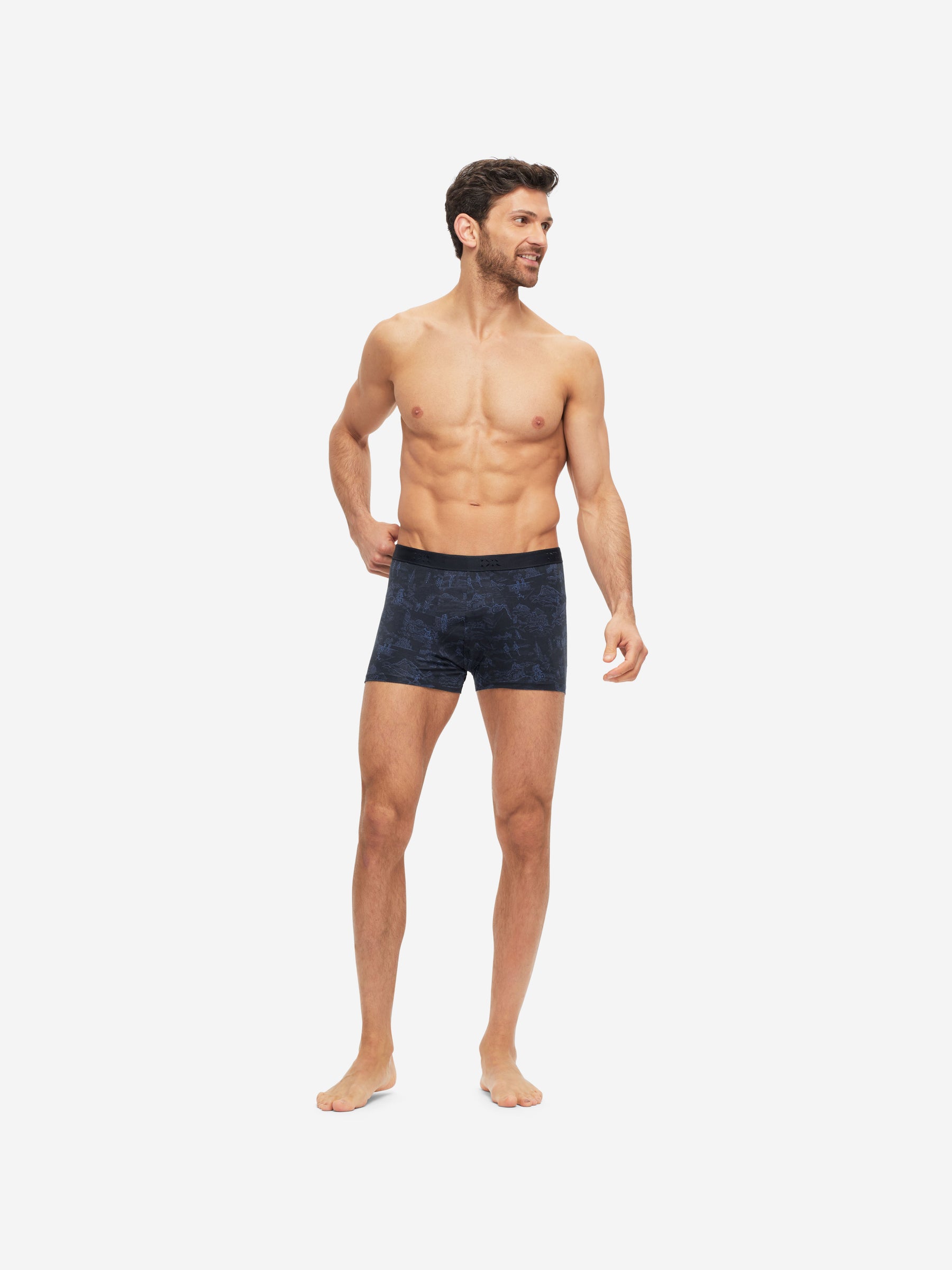 Men's Boxer Briefs Tolie 7 Pima Cotton Stretch Navy