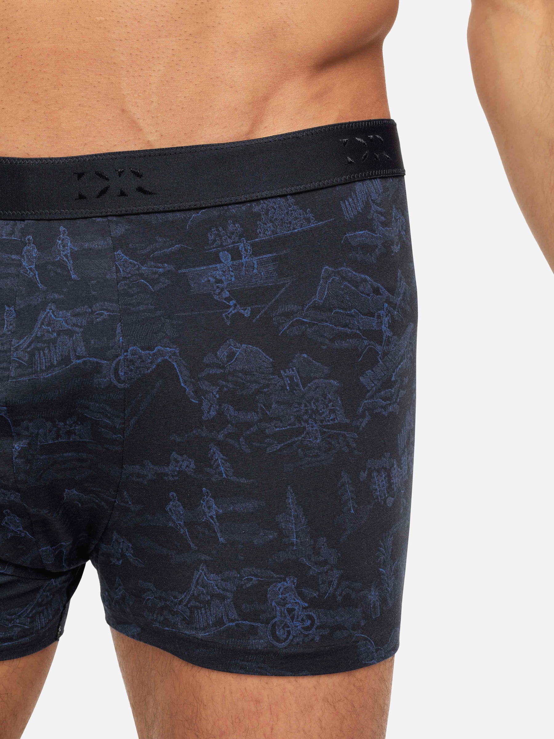 Men's Boxer Briefs Tolie 7 Pima Cotton Stretch Navy