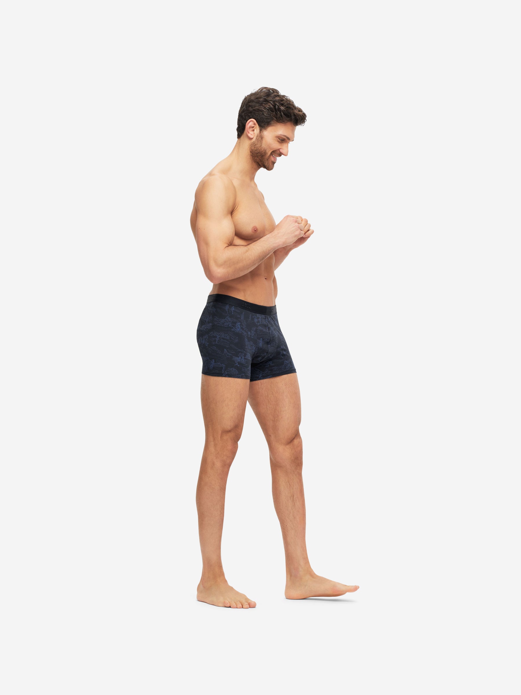 Men's Boxer Briefs Tolie 7 Pima Cotton Stretch Navy