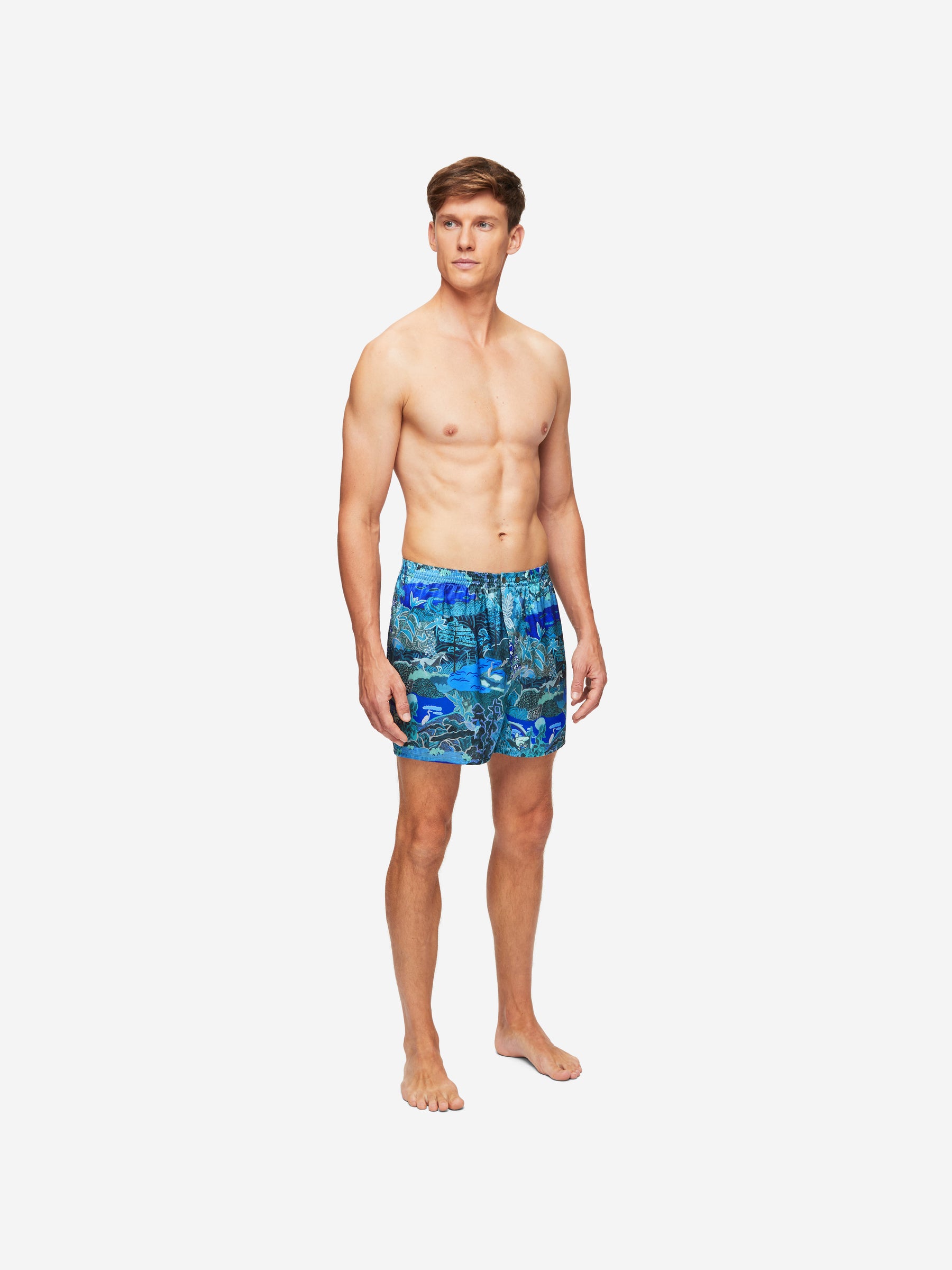Men's Classic Fit Boxers Brindisi 86 Silk Satin Multi