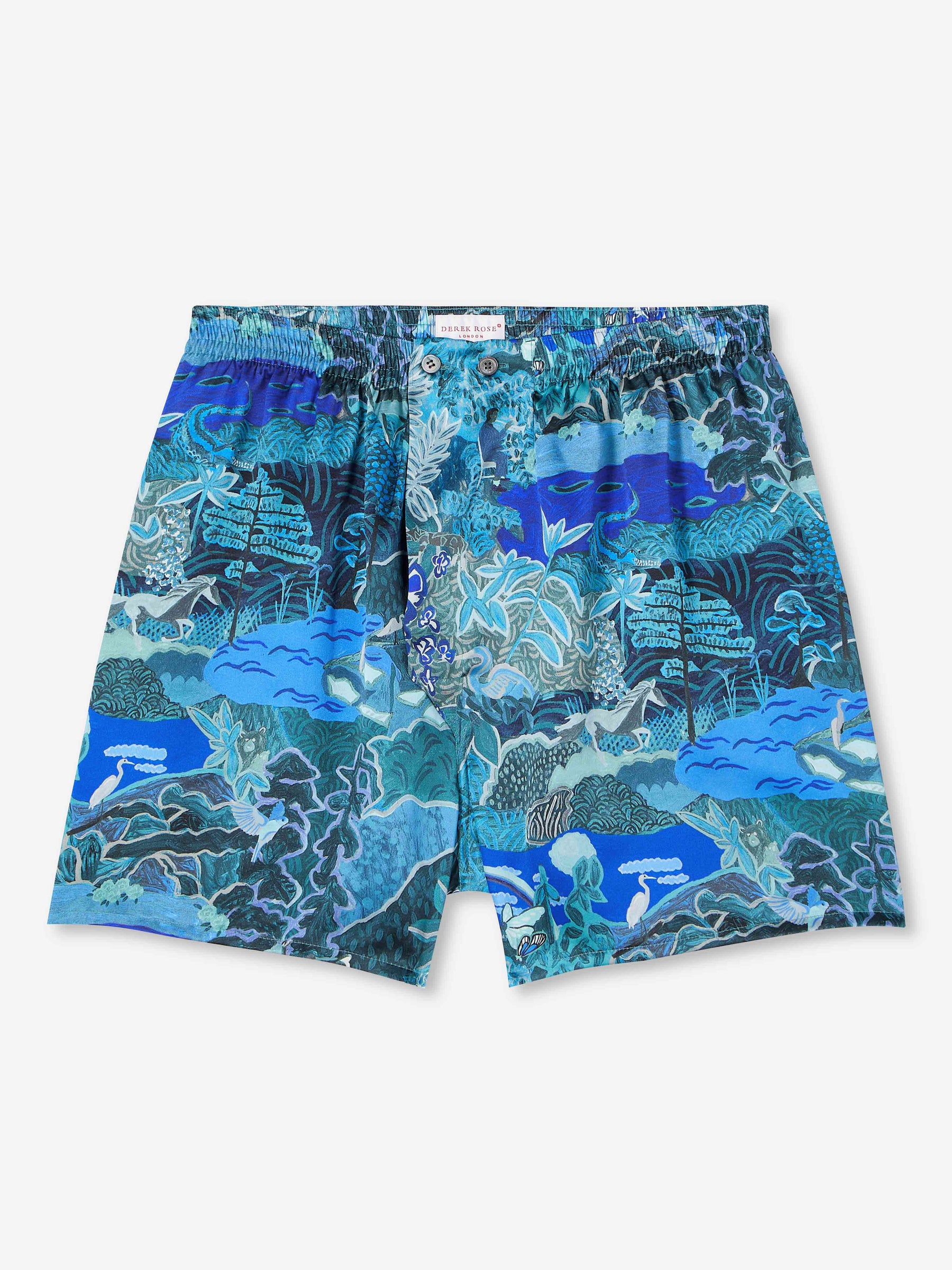 Men's Classic Fit Boxers Brindisi 86 Silk Satin Multi