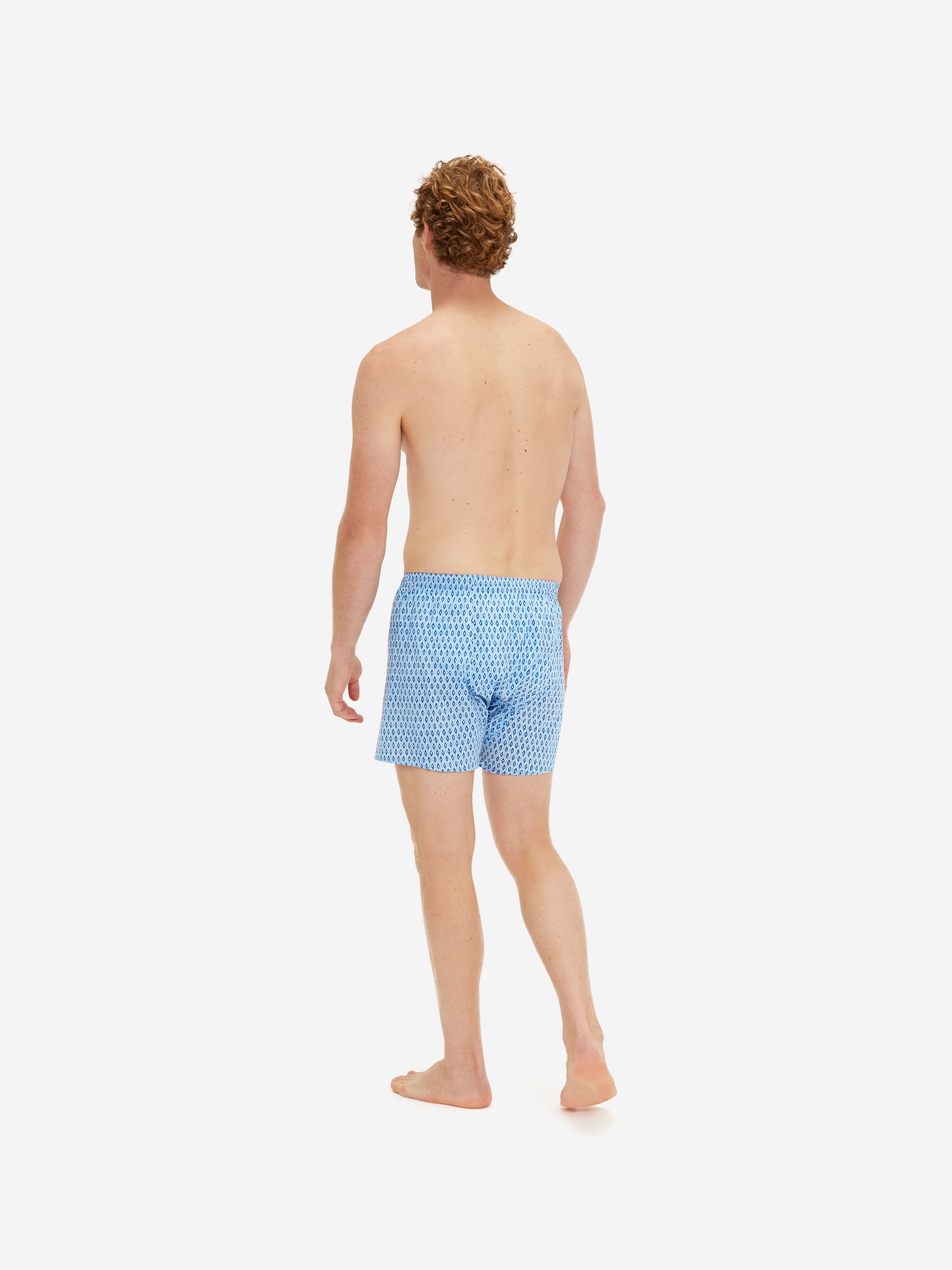 Men's Classic Fit Boxers Nelson 87 Cotton Batiste Blue
