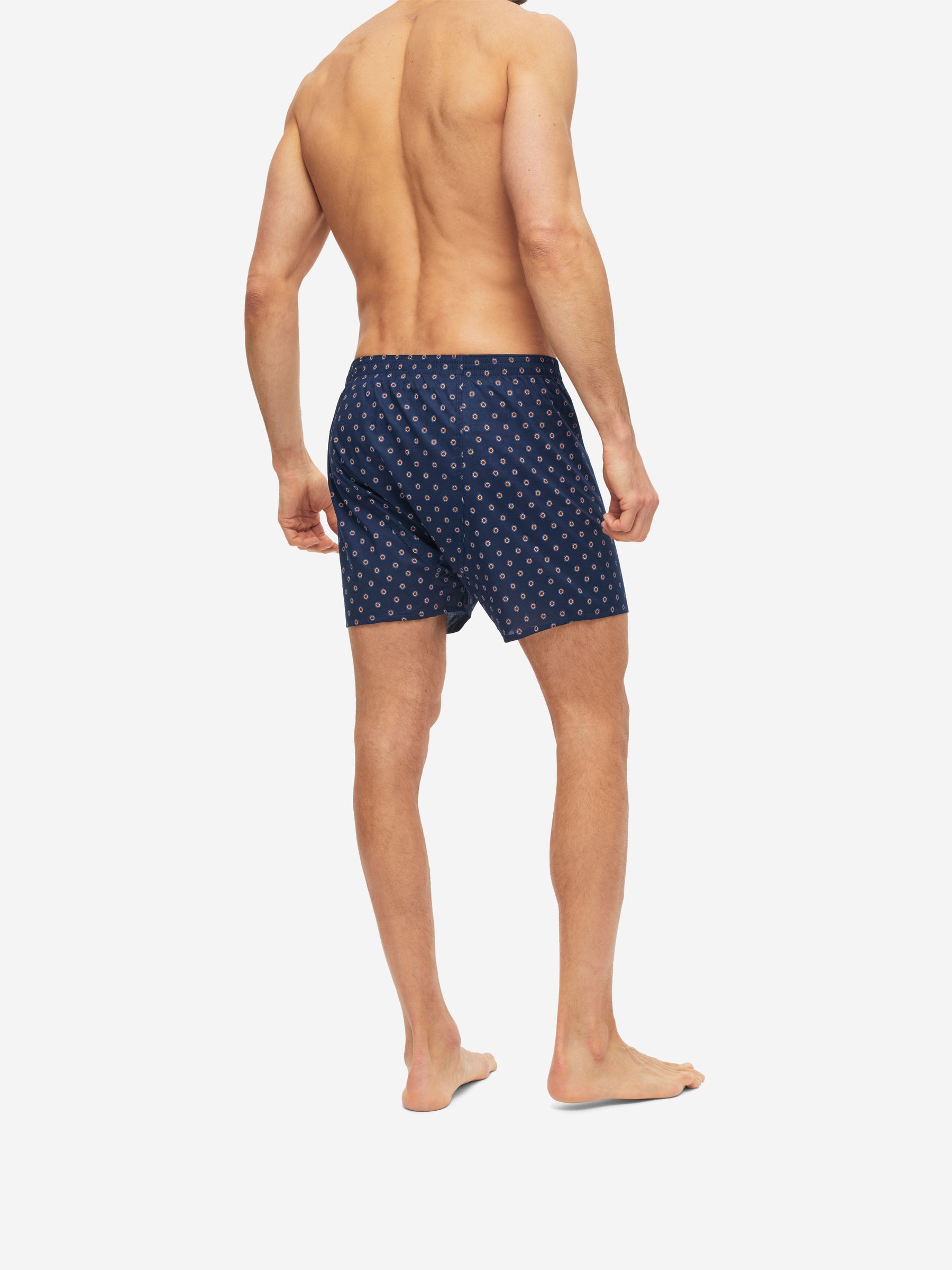 Men's Classic Fit Boxers Nelson 90 Cotton Batiste Navy