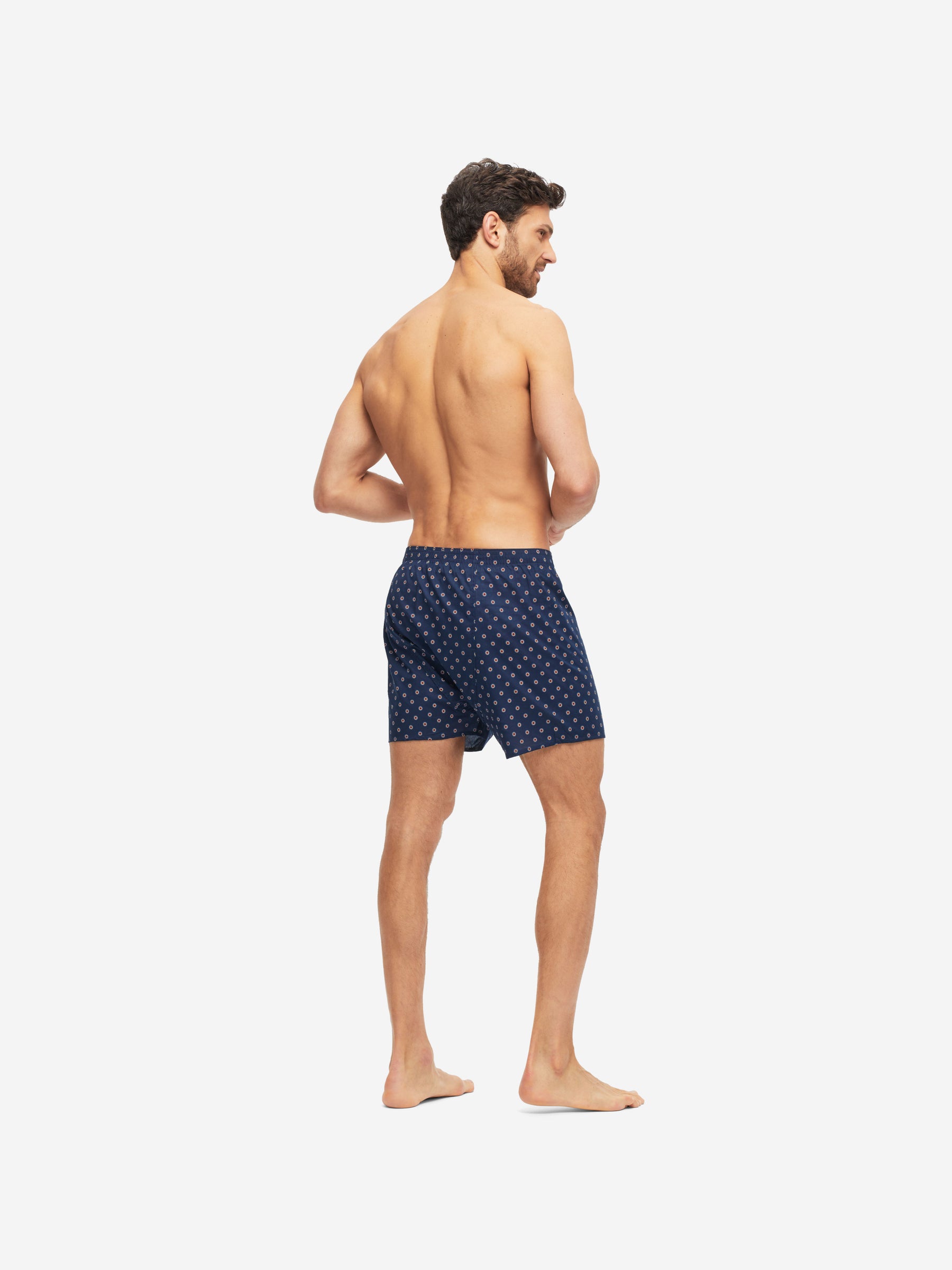 Men's Classic Fit Boxers Nelson 90 Cotton Batiste Navy
