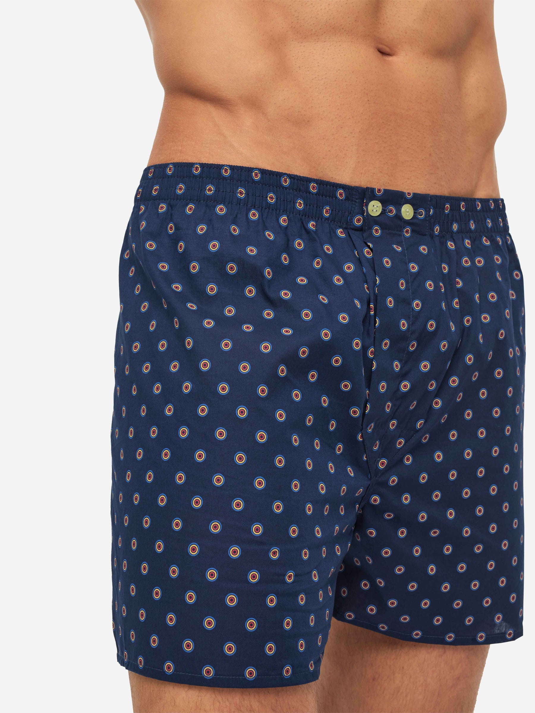Men's Classic Fit Boxers Nelson 90 Cotton Batiste Navy