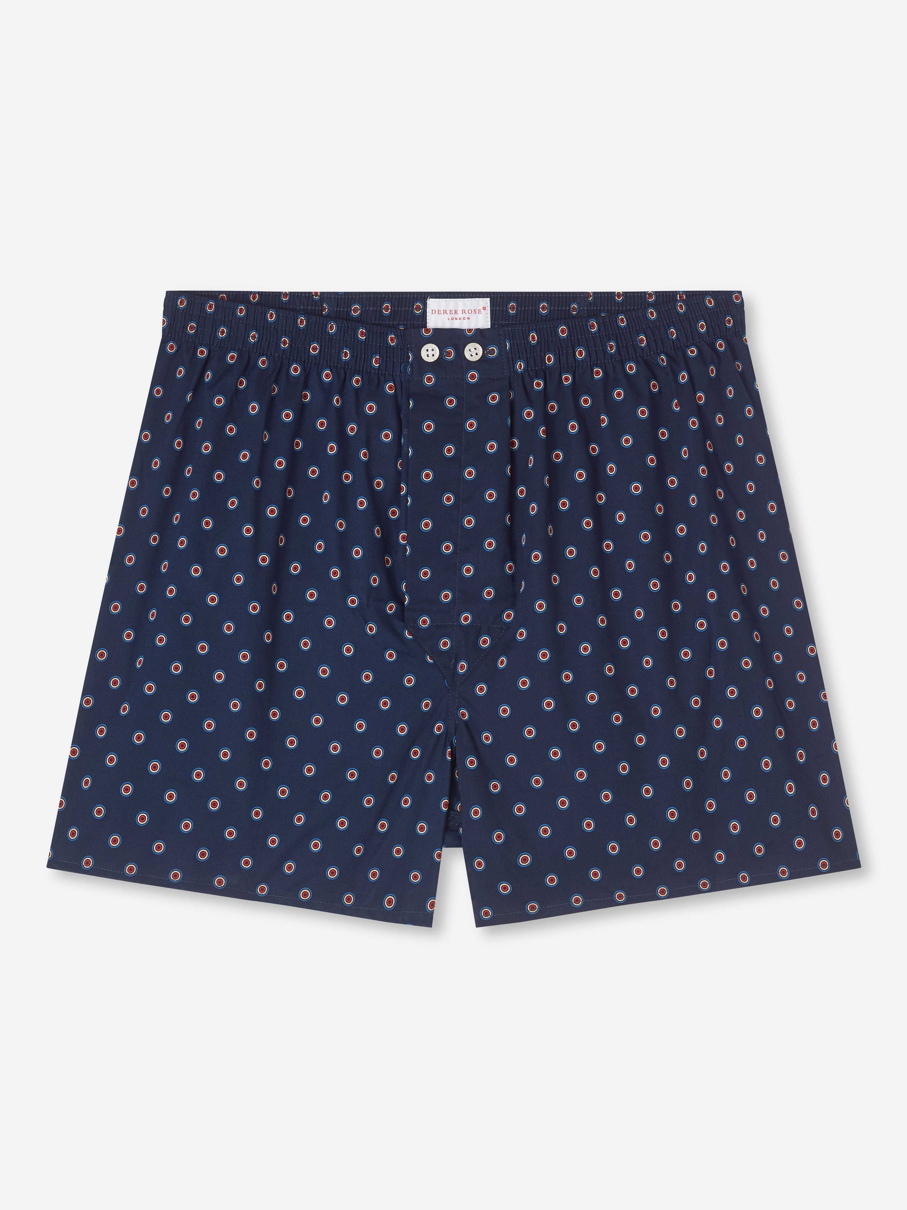 Men's Classic Fit Boxers Nelson 90 Cotton Batiste Navy