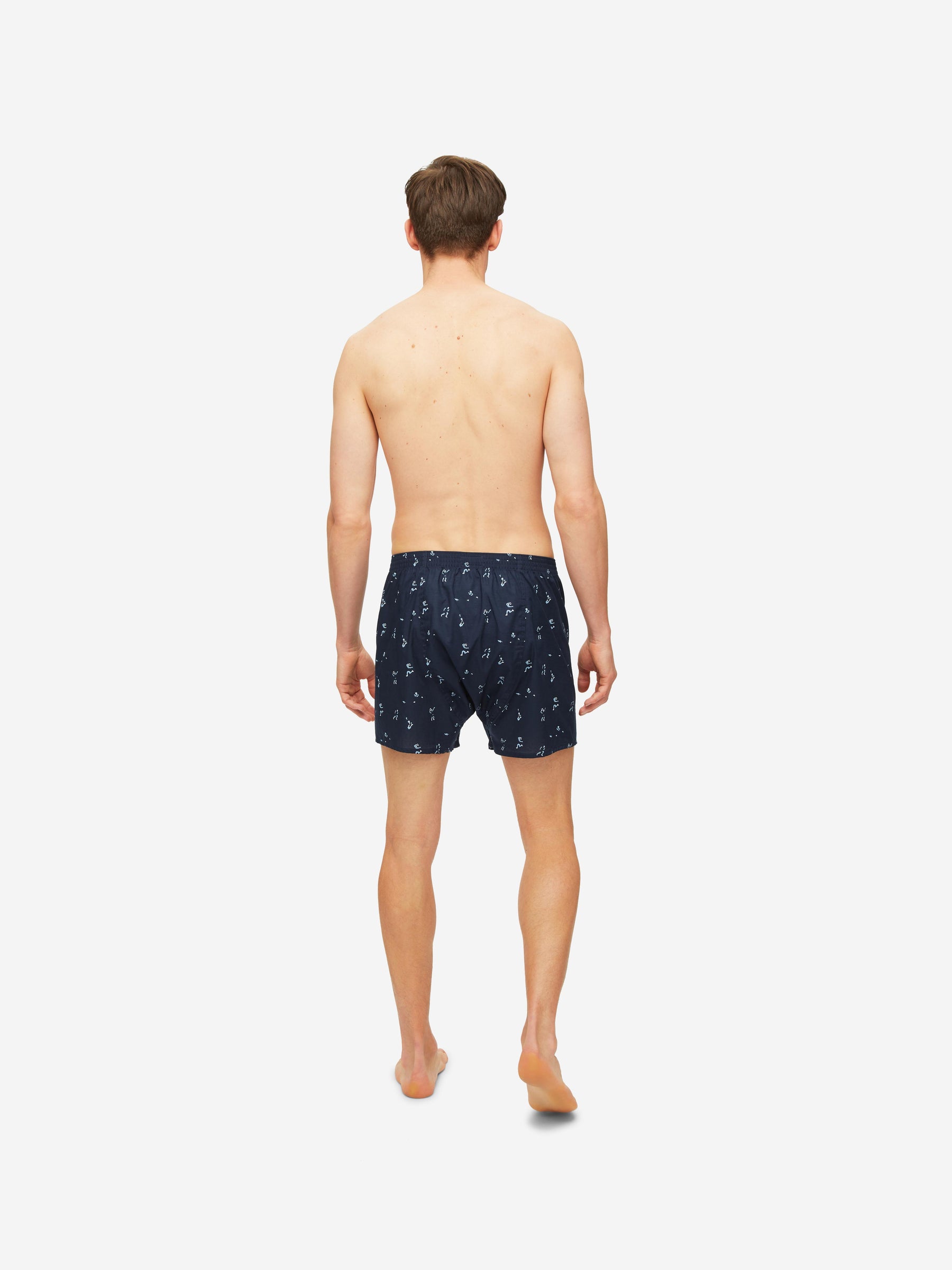Men's Classic Fit Boxers Nelson 91 Cotton Batiste Navy