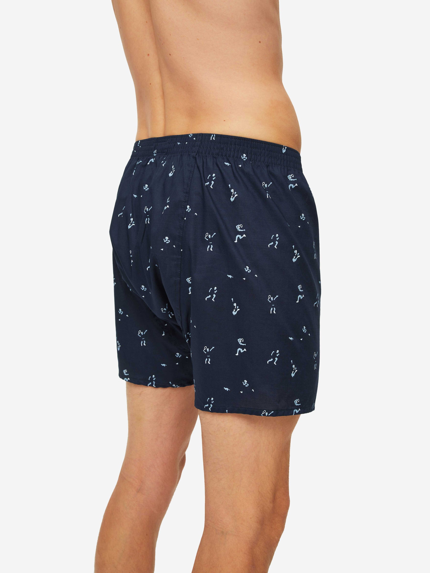 Men's Classic Fit Boxers Nelson 91 Cotton Batiste Navy