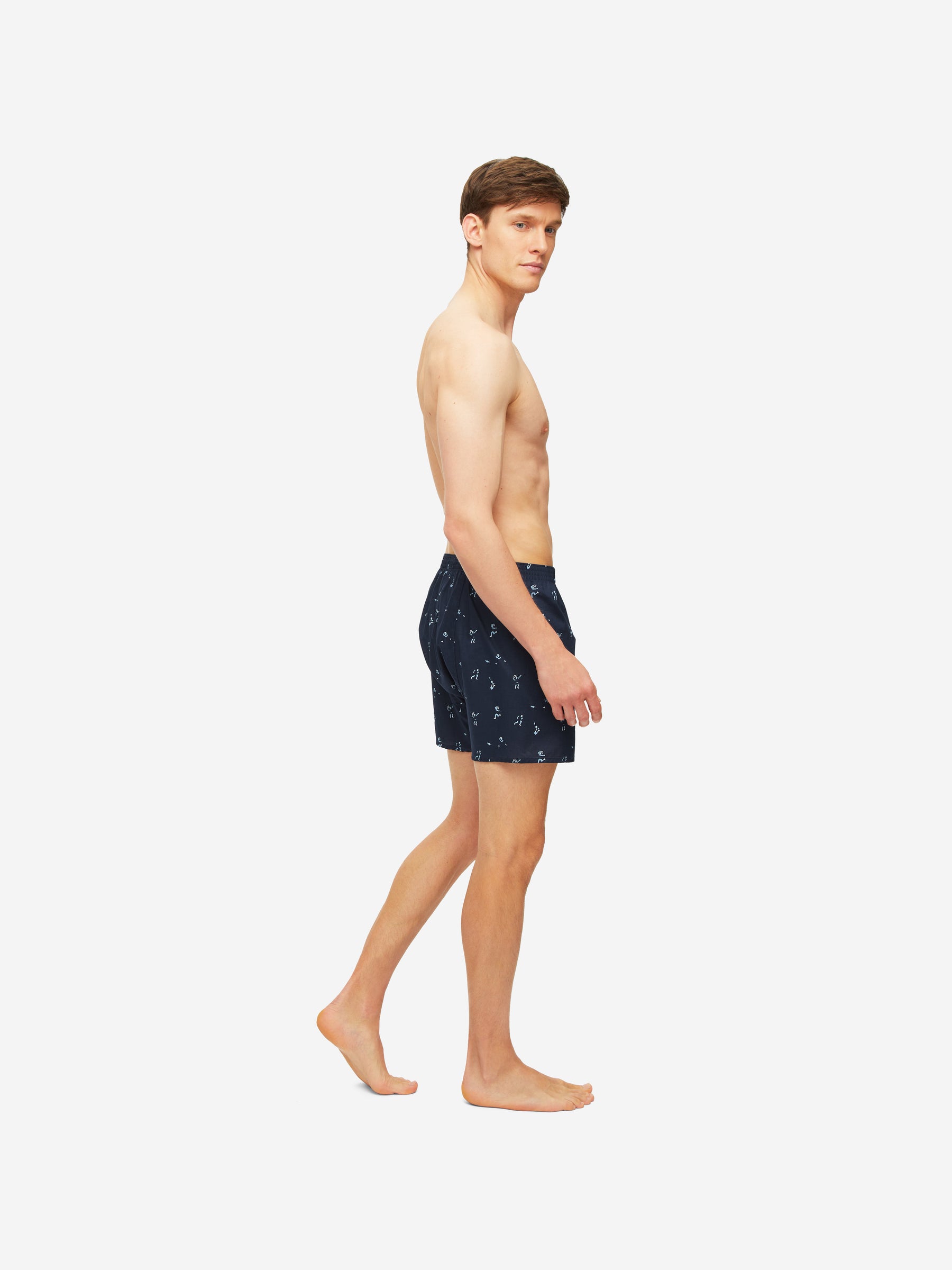 Men's Classic Fit Boxers Nelson 91 Cotton Batiste Navy
