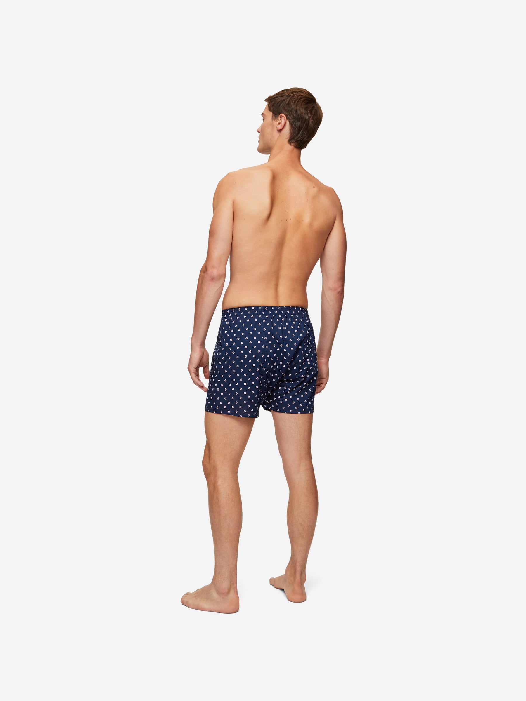 Men's Classic Fit Boxers Nelson 93 Cotton Batiste Navy