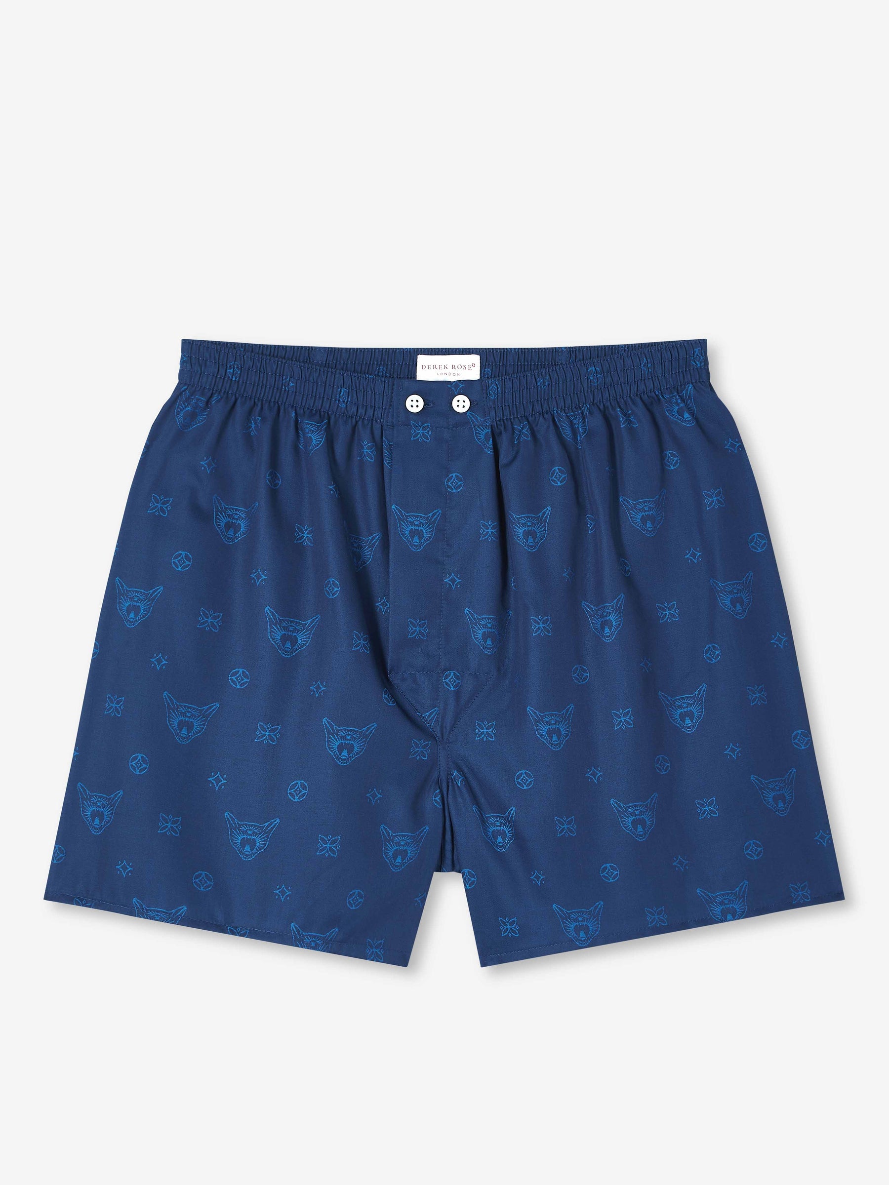 Men's Classic Fit Boxers Paris 24 Cotton Jacquard Navy