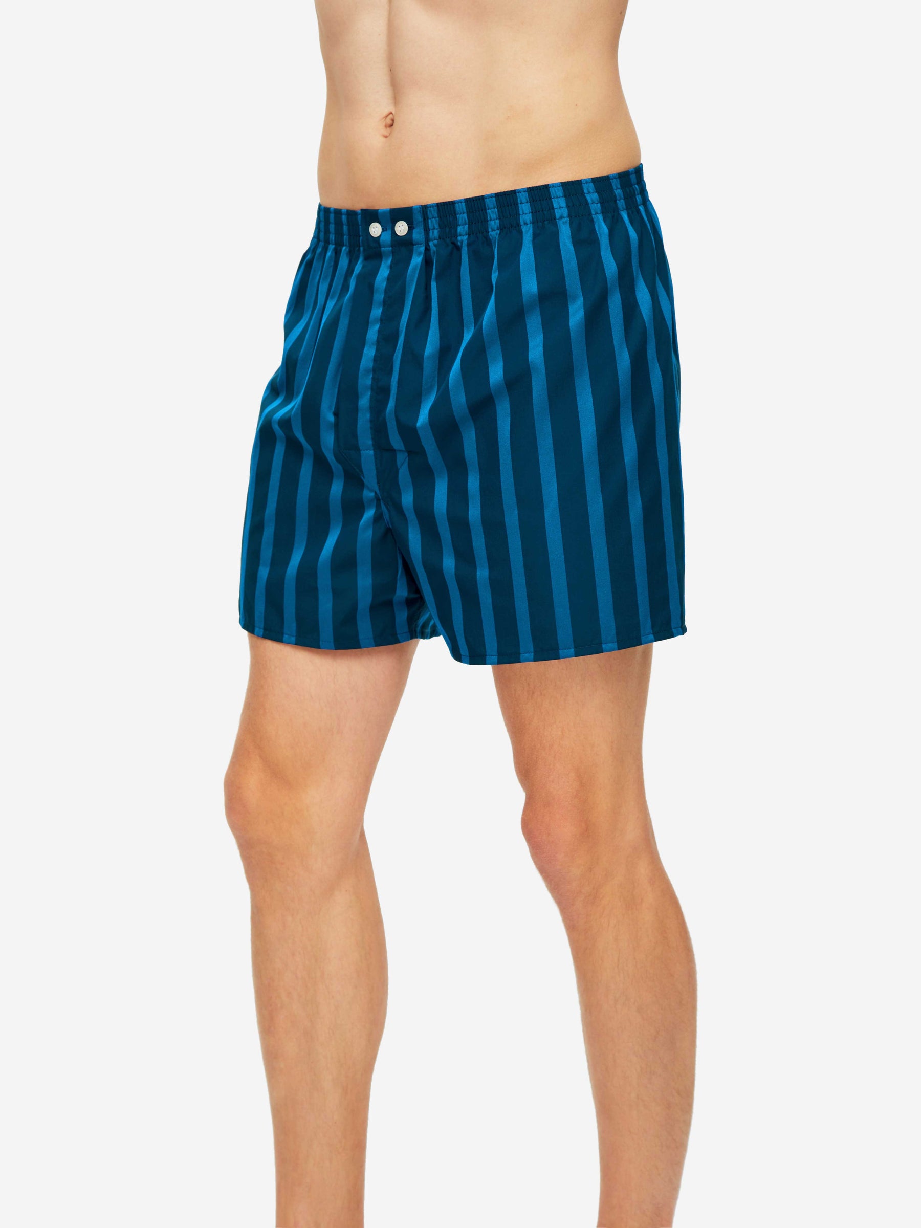 Men's Classic Fit Boxers Royal 218 Cotton Navy