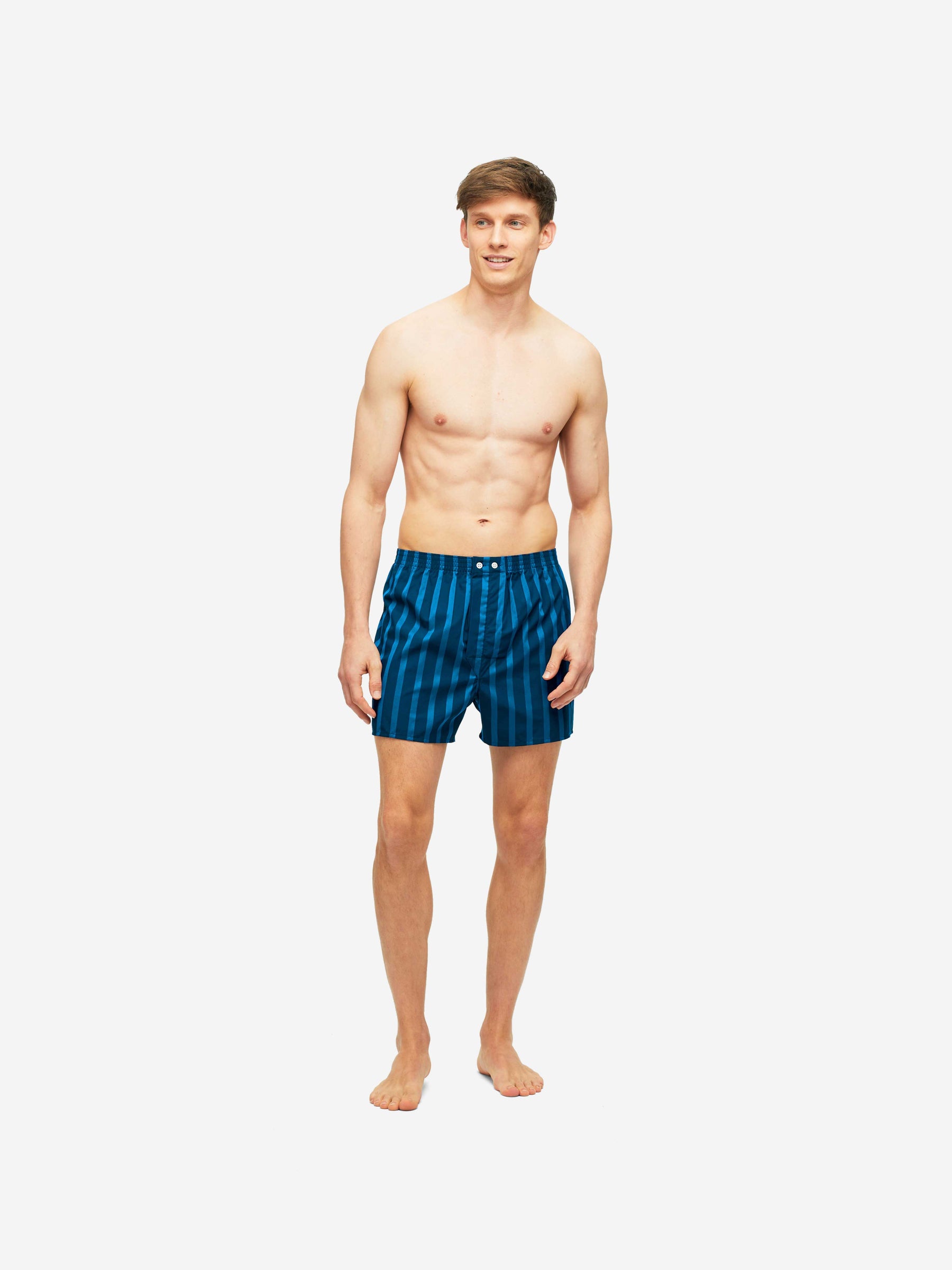 Men's Classic Fit Boxers Royal 218 Cotton Navy