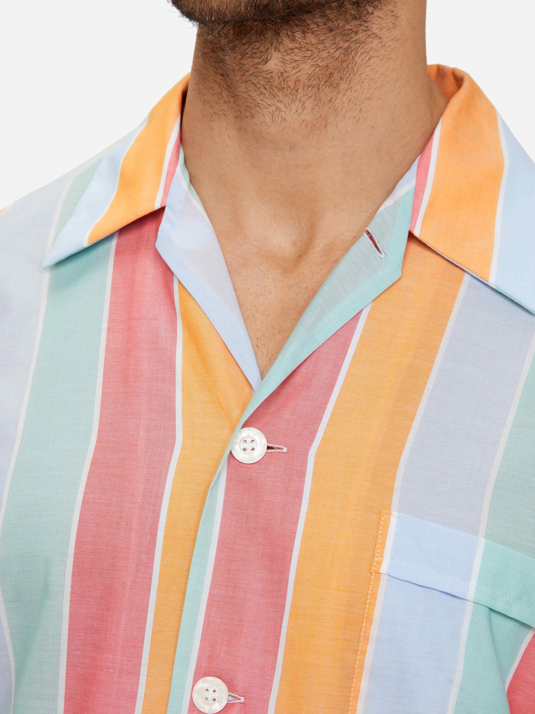 Men's Classic Fit Pyjamas Amalfi 18 Cotton Batiste Multi