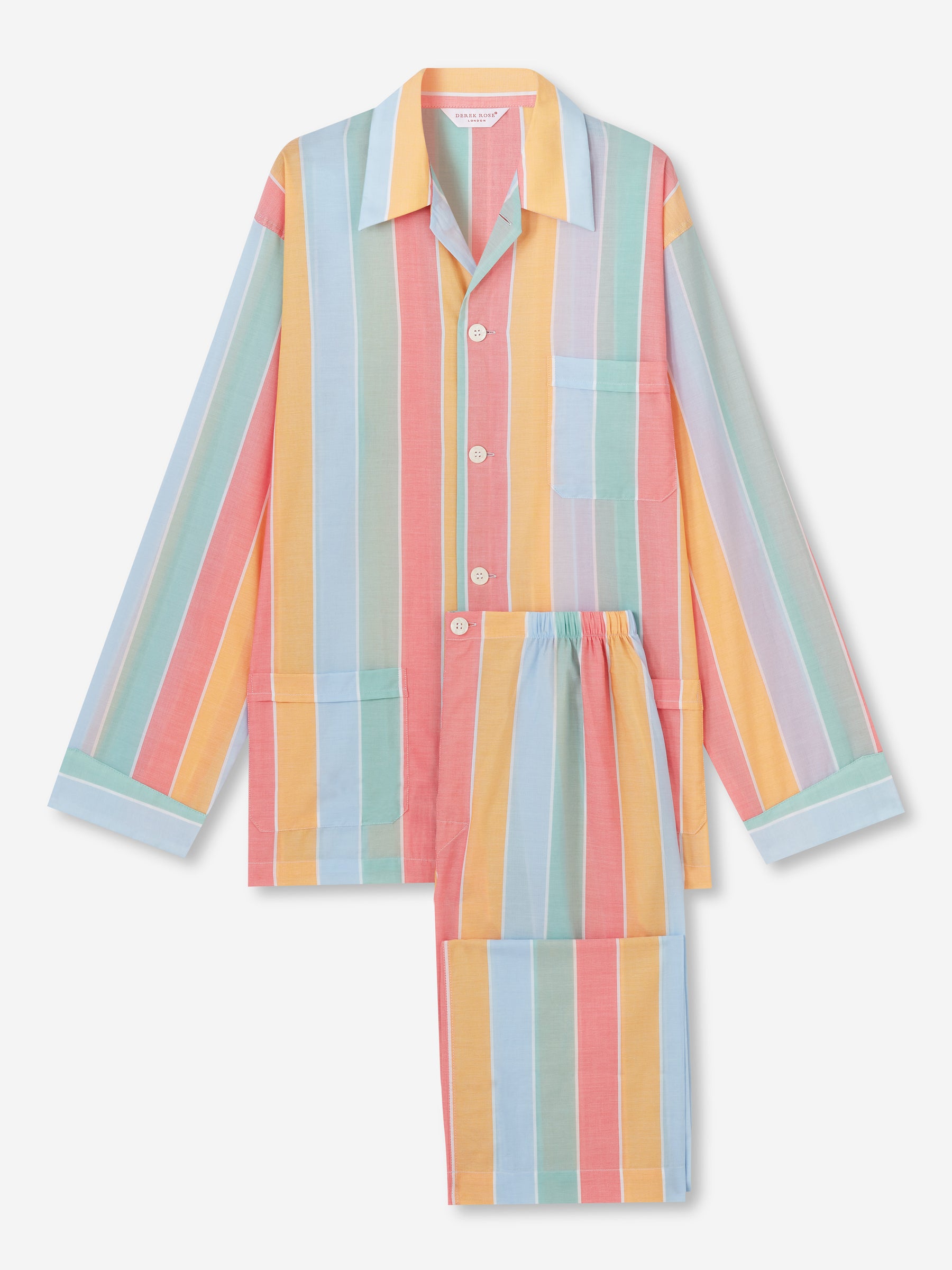 Men's Classic Fit Pyjamas Amalfi 18 Cotton Batiste Multi