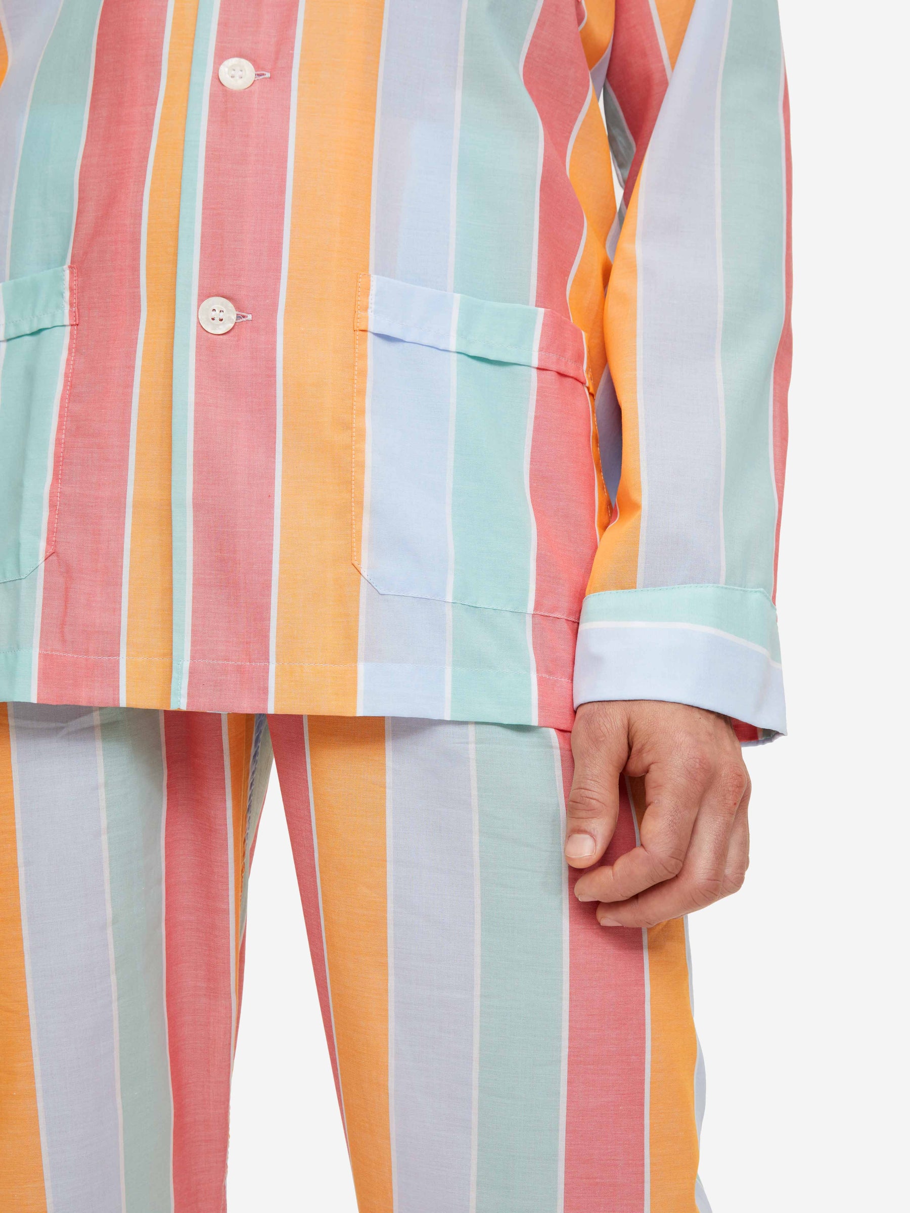 Men's Classic Fit Pyjamas Amalfi 18 Cotton Batiste Multi