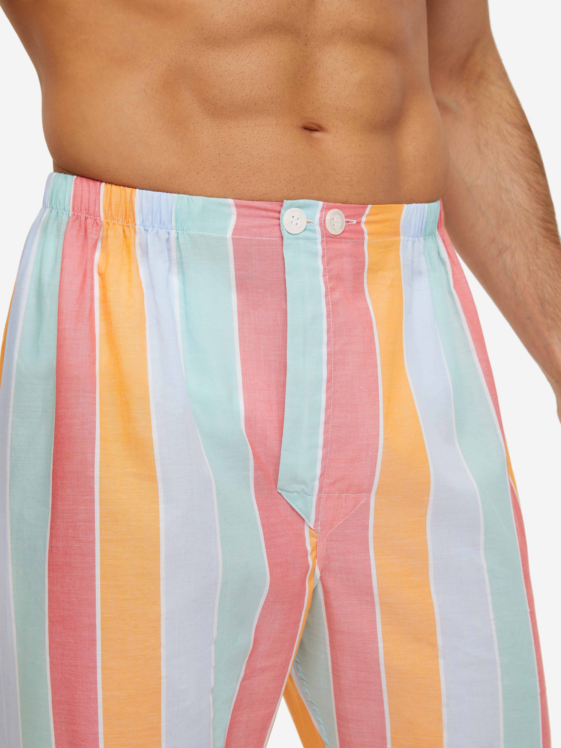 Men's Classic Fit Pyjamas Amalfi 18 Cotton Batiste Multi