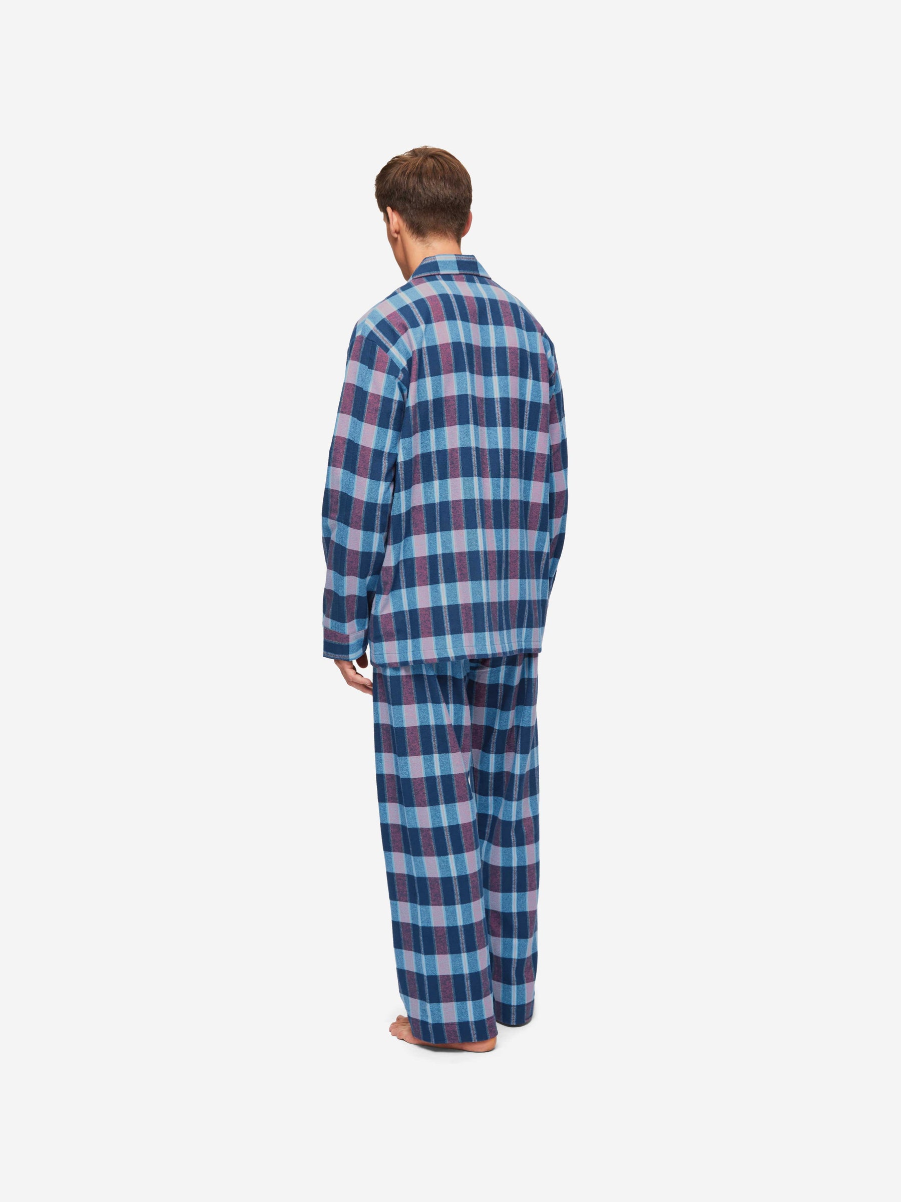 Men's Classic Fit Pyjamas Kelburn 29 Brushed Cotton Multi