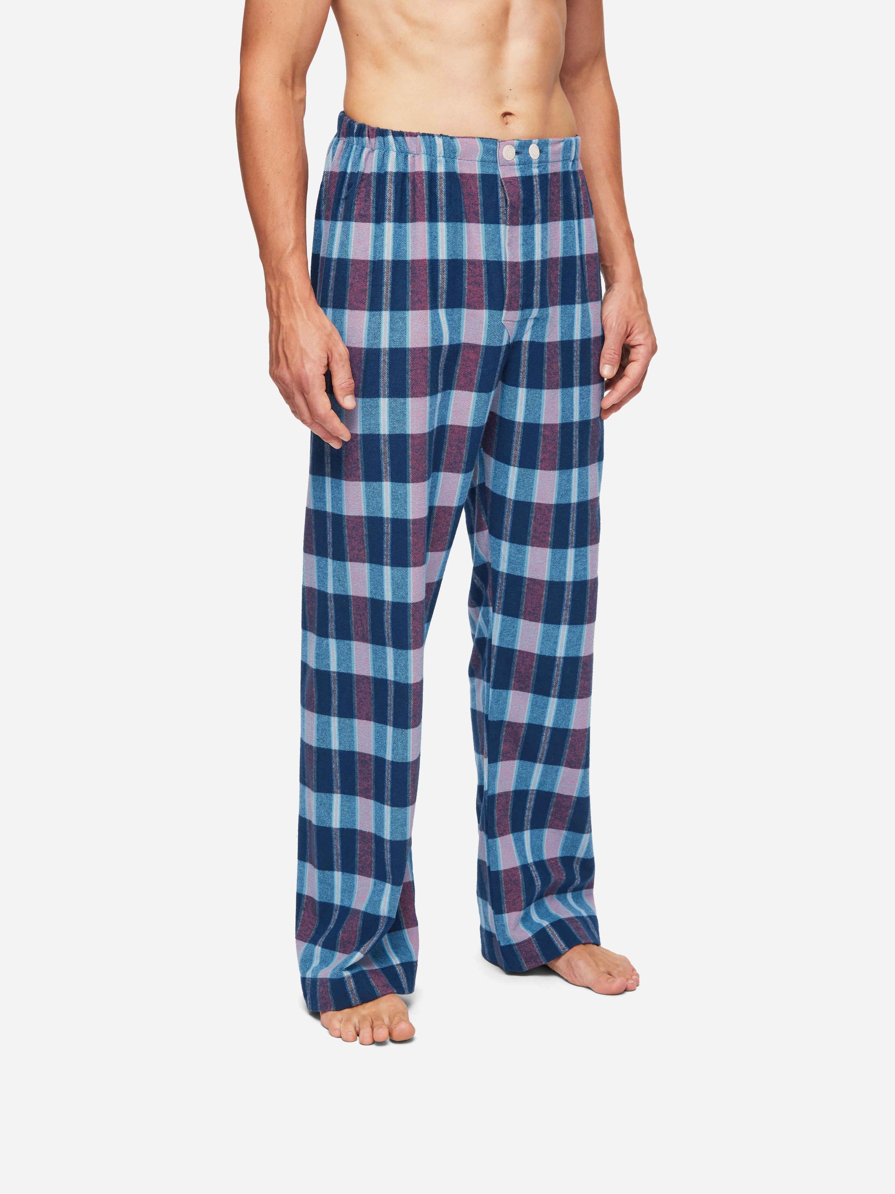 Men's Classic Fit Pyjamas Kelburn 29 Brushed Cotton Multi