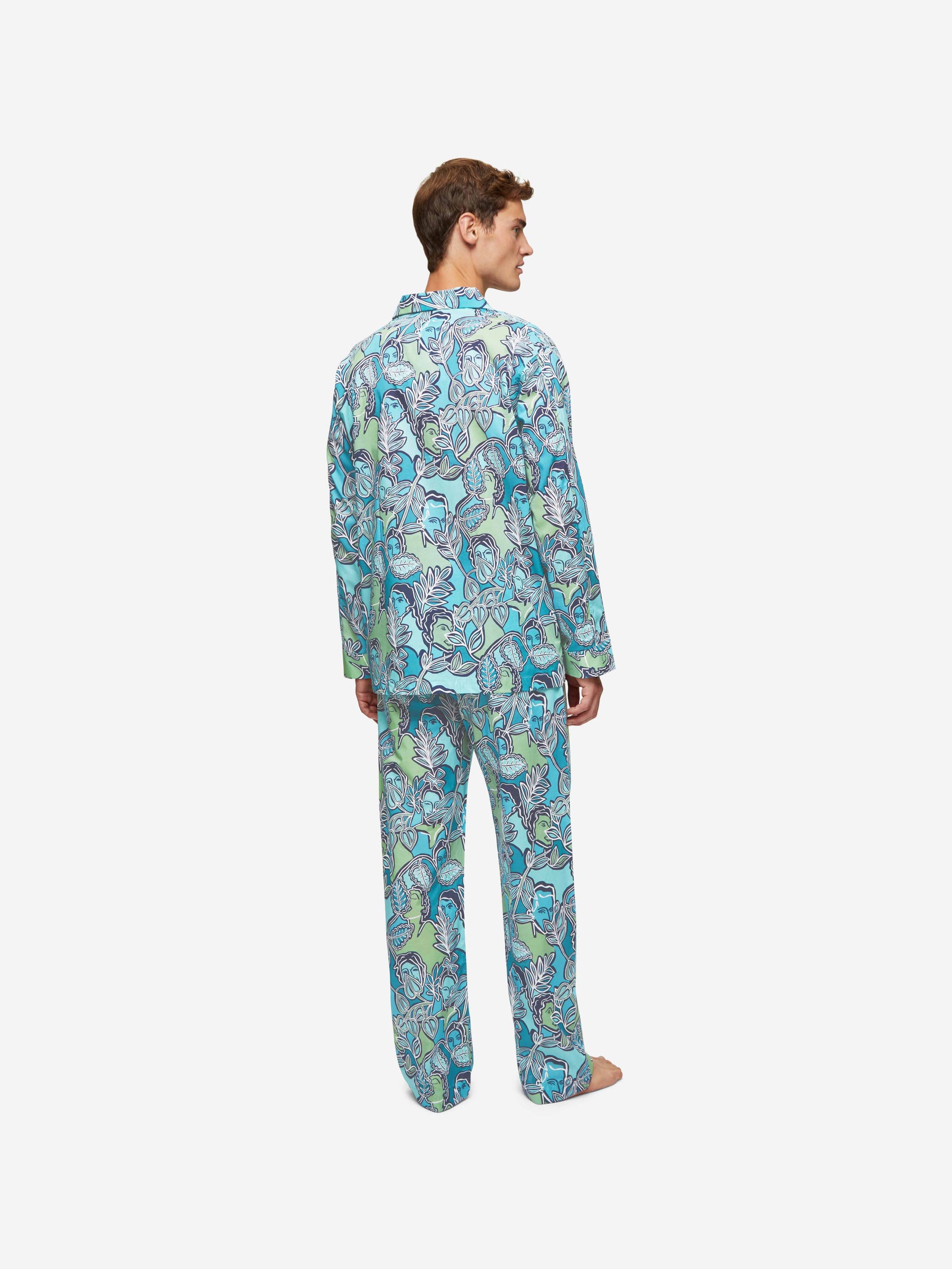 Men's Classic Fit Pyjamas Ledbury 57 Cotton Batiste Multi