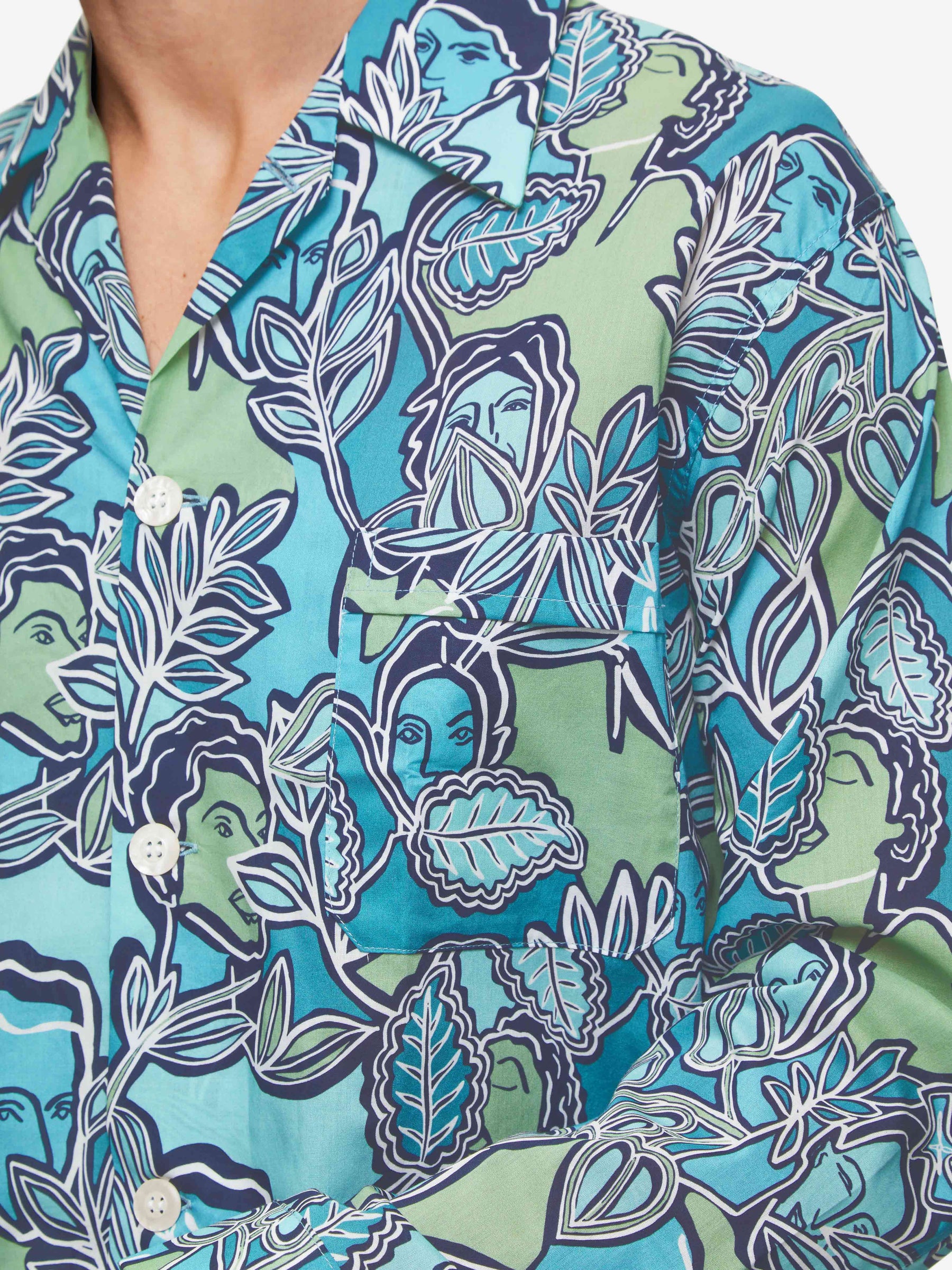 Men's Classic Fit Pyjamas Ledbury 57 Cotton Batiste Multi