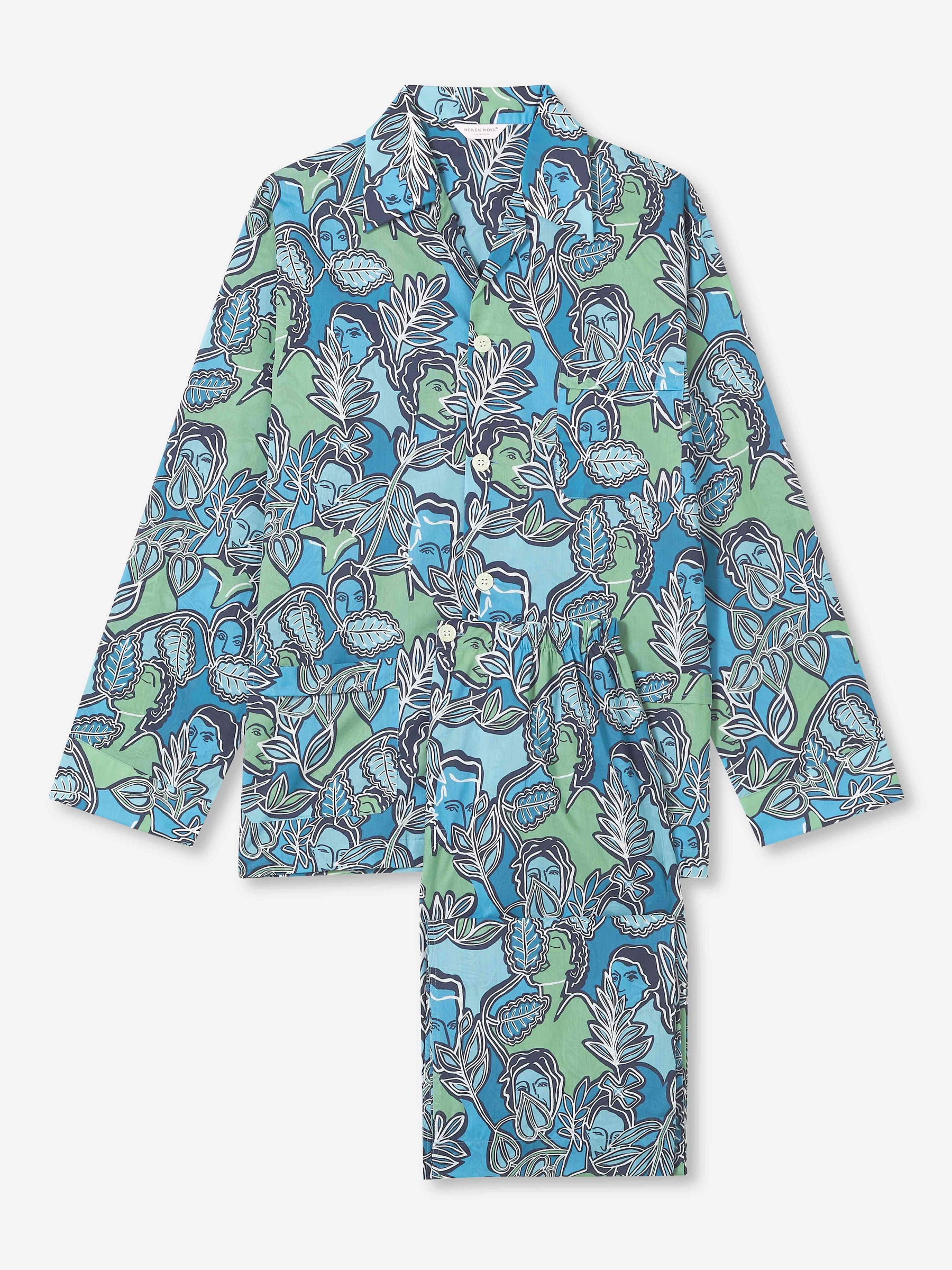 Men's Classic Fit Pyjamas Ledbury 57 Cotton Batiste Multi