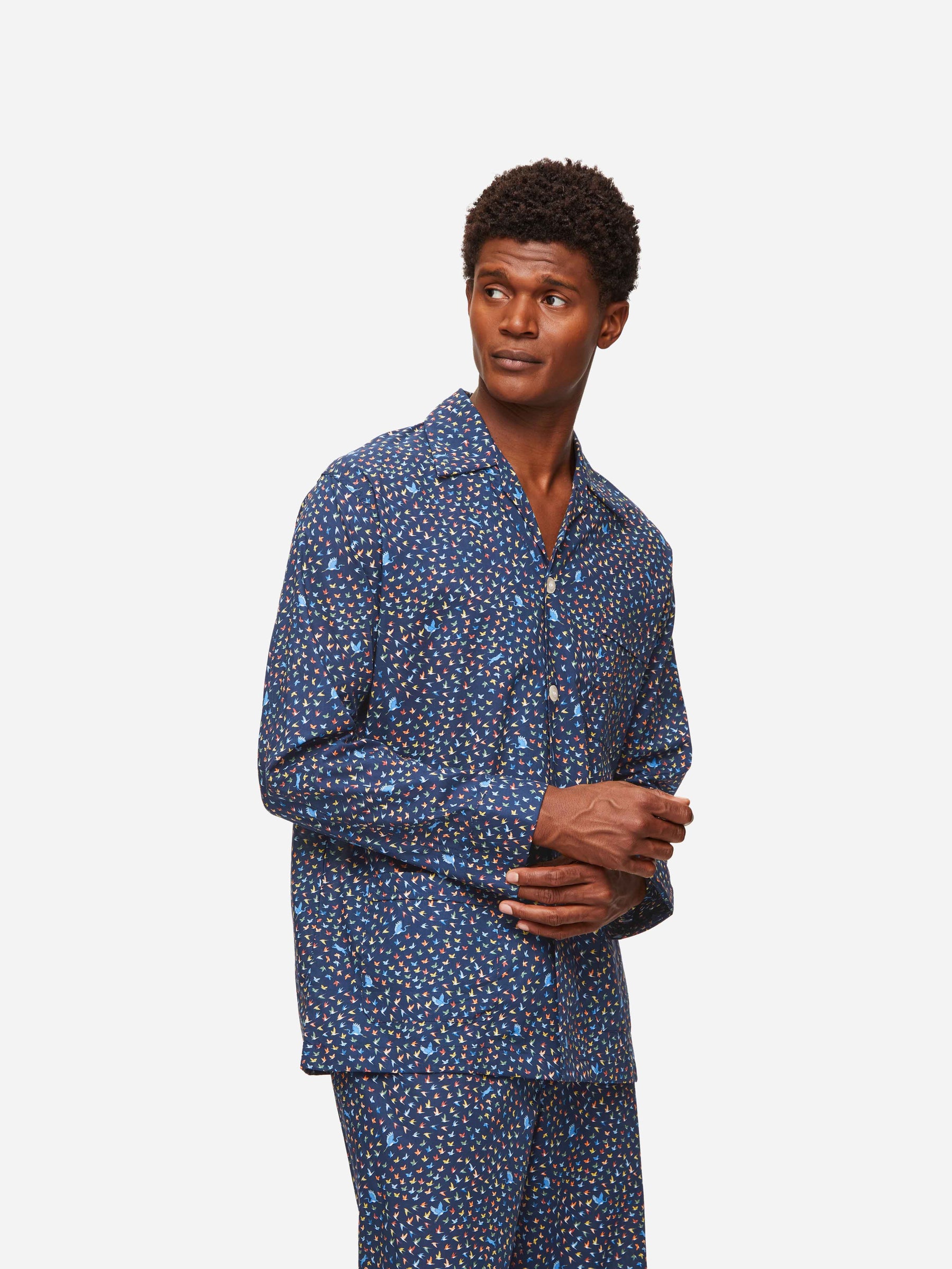 Men's Classic Fit Pyjamas Ledbury 58 Cotton Batiste Multi