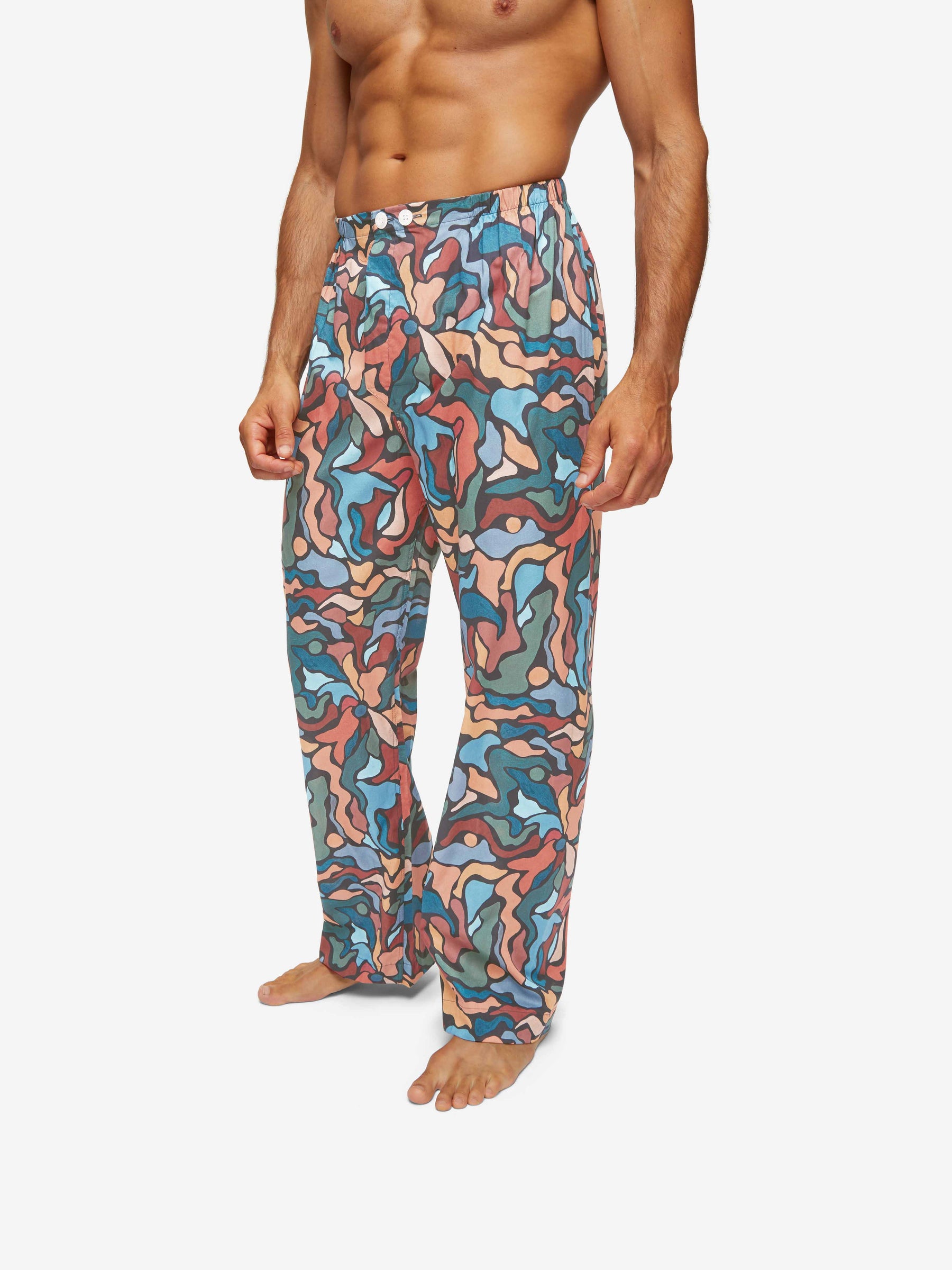 Men's Classic Fit Pyjamas Ledbury 61 Cotton Batiste Multi