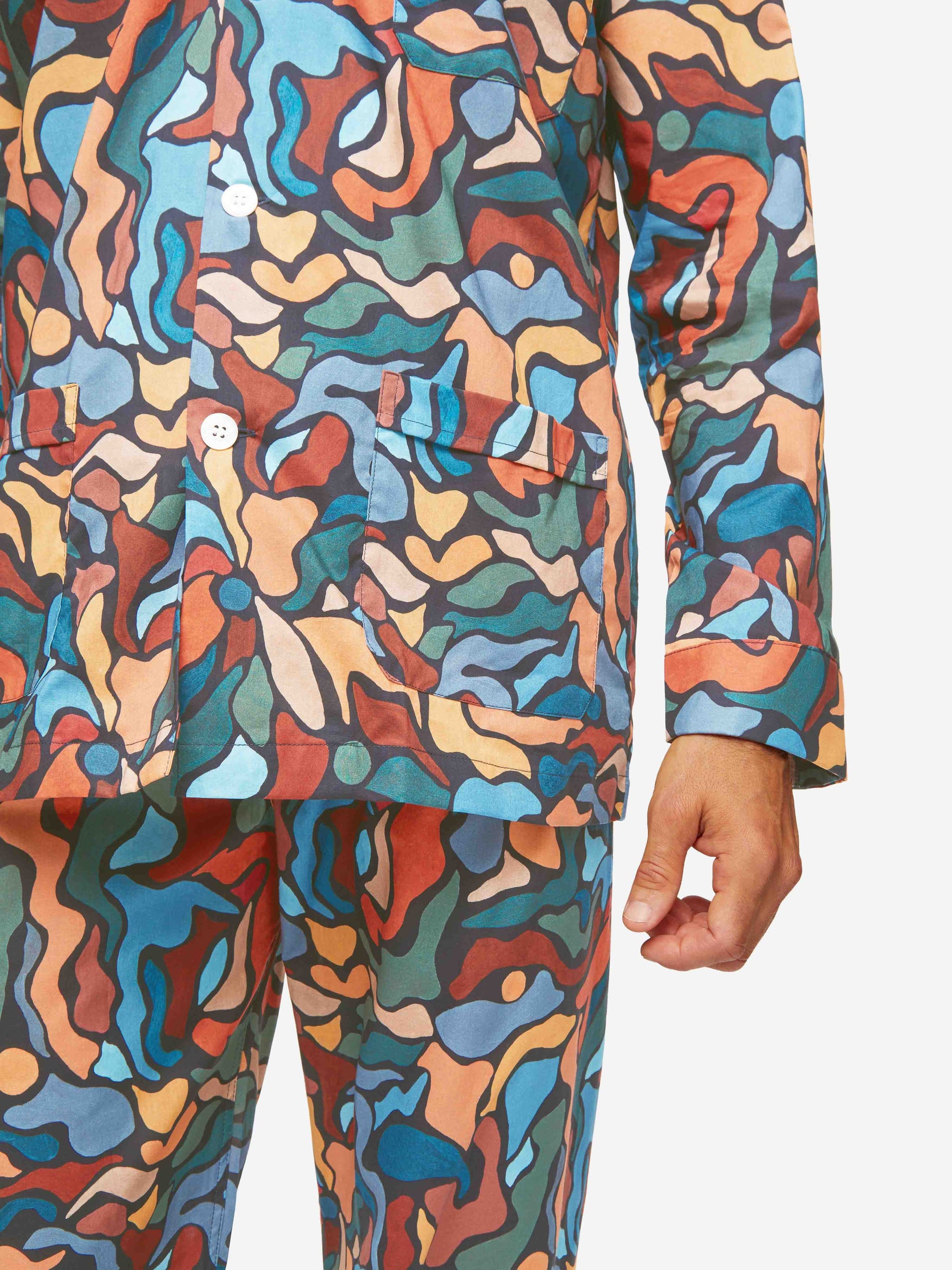 Men's Classic Fit Pyjamas Ledbury 61 Cotton Batiste Multi