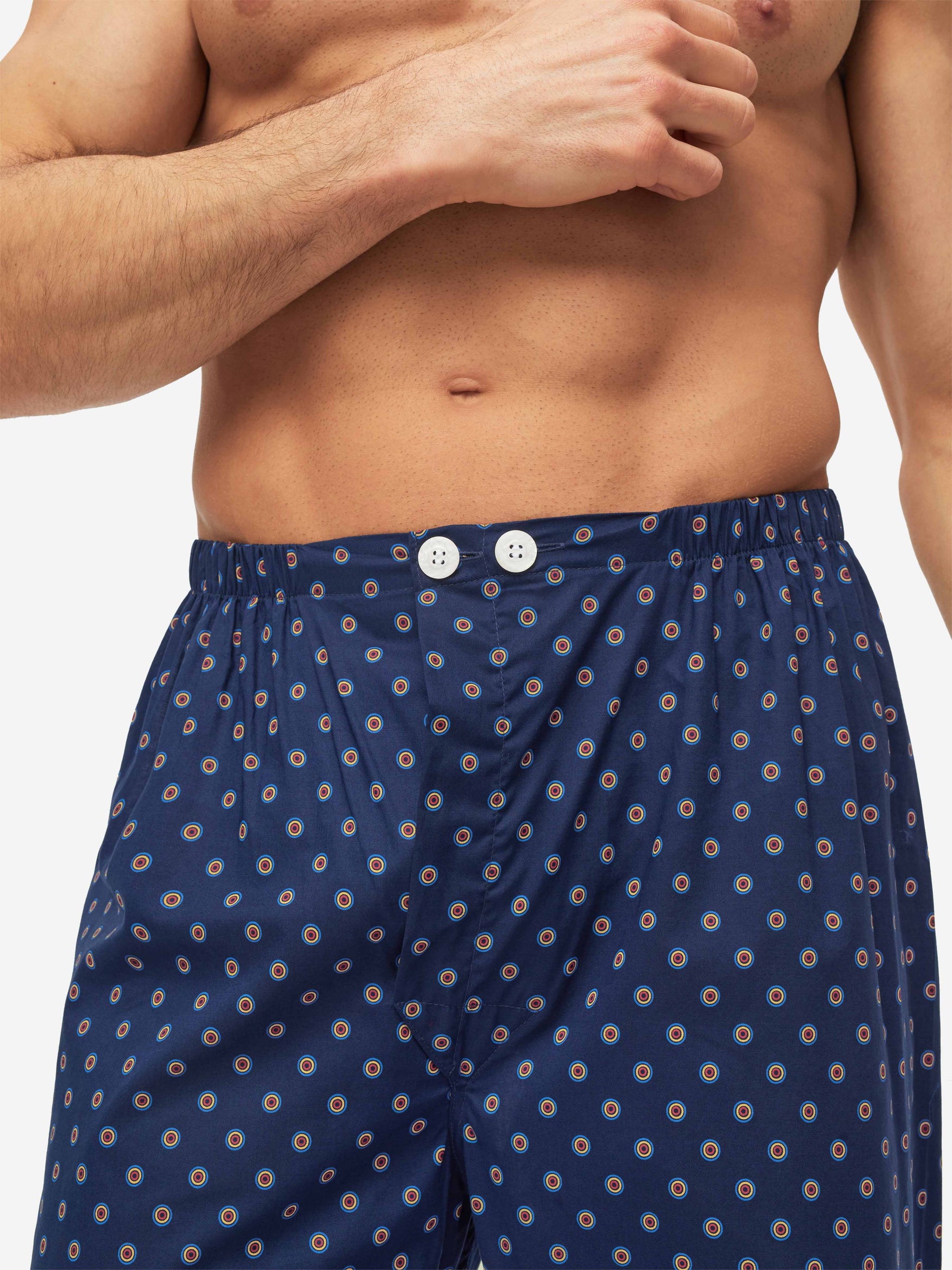 Men's Classic Fit Pyjamas Nelson 90 Cotton Batiste Navy