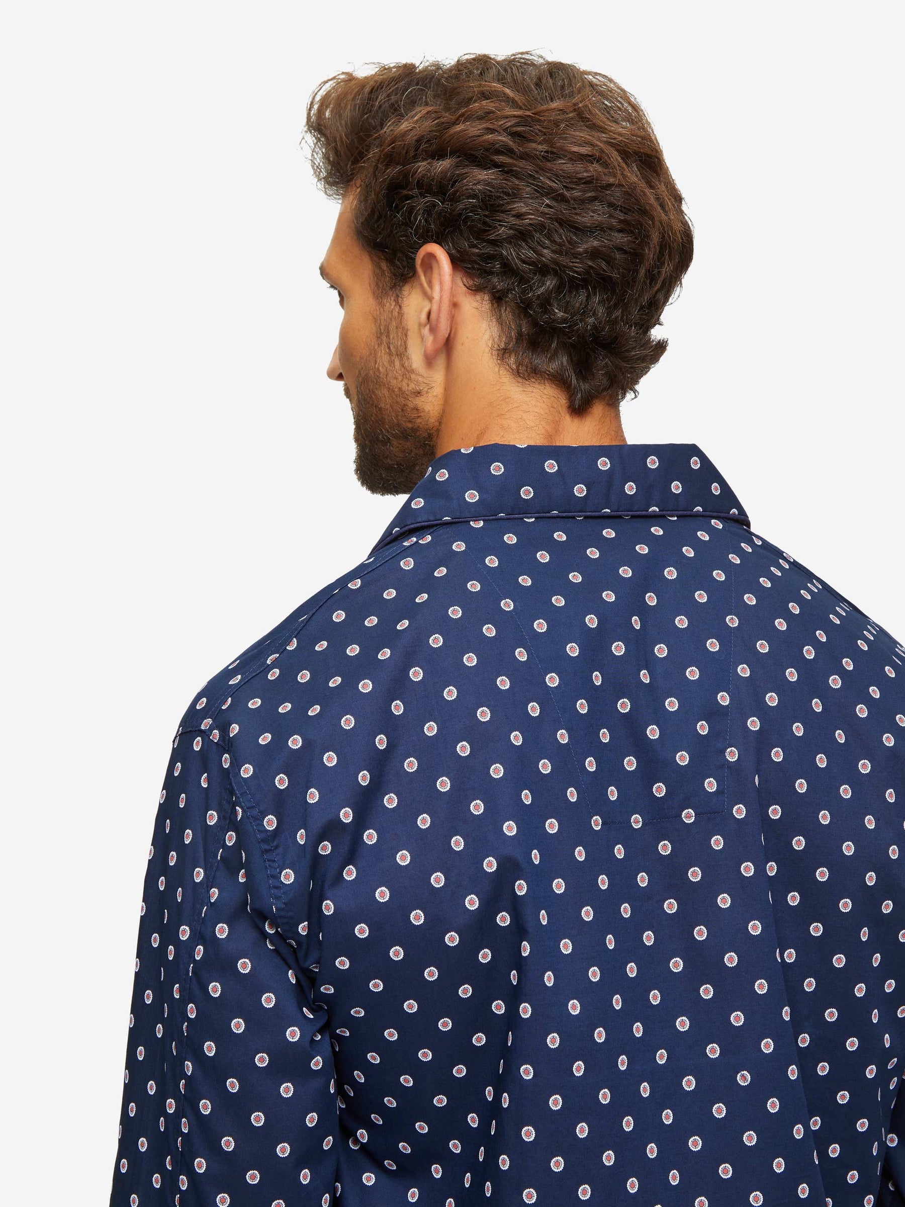 Men's Classic Fit Pyjamas Nelson 93 Cotton Batiste Navy
