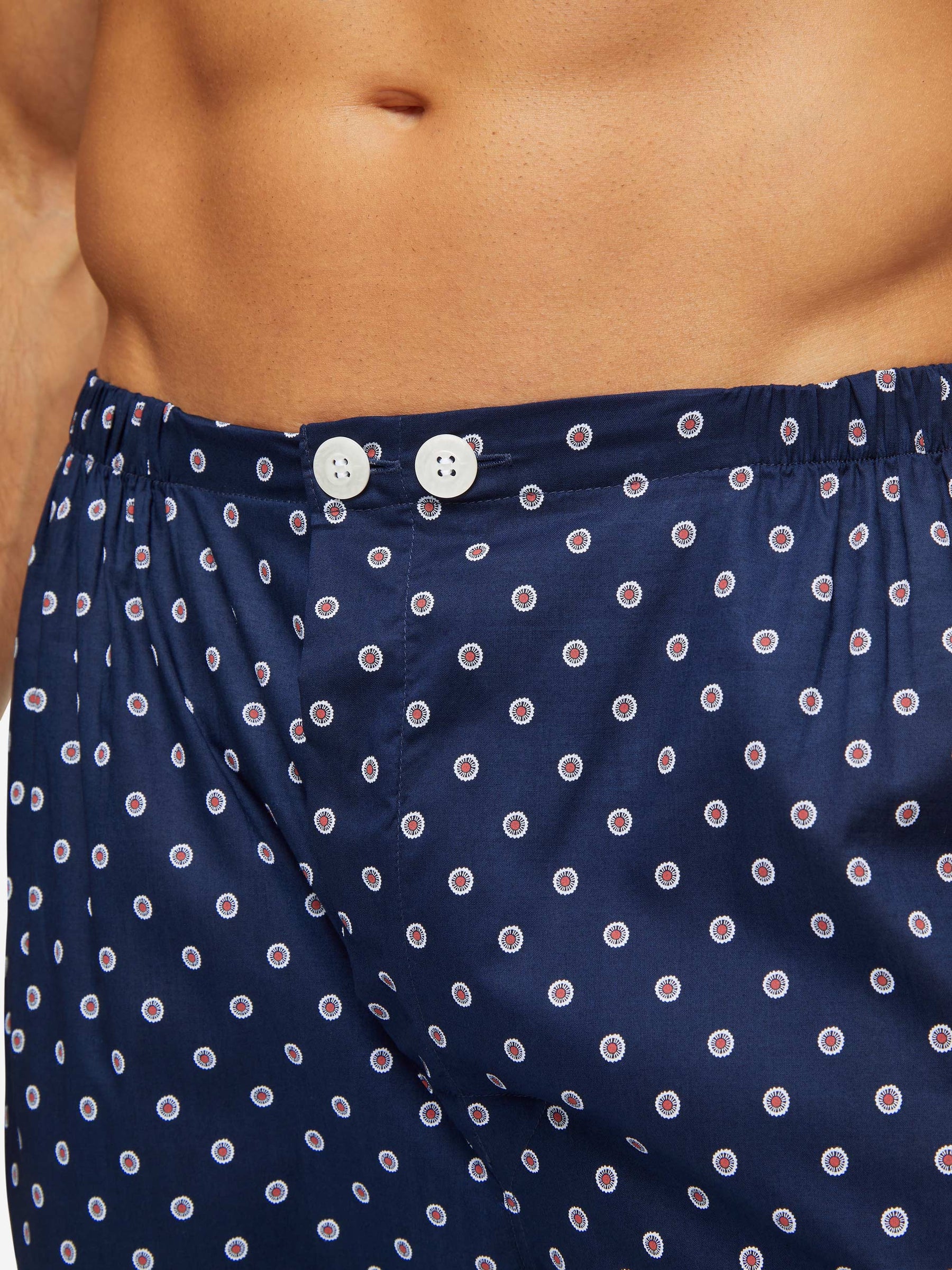 Men's Classic Fit Pyjamas Nelson 93 Cotton Batiste Navy