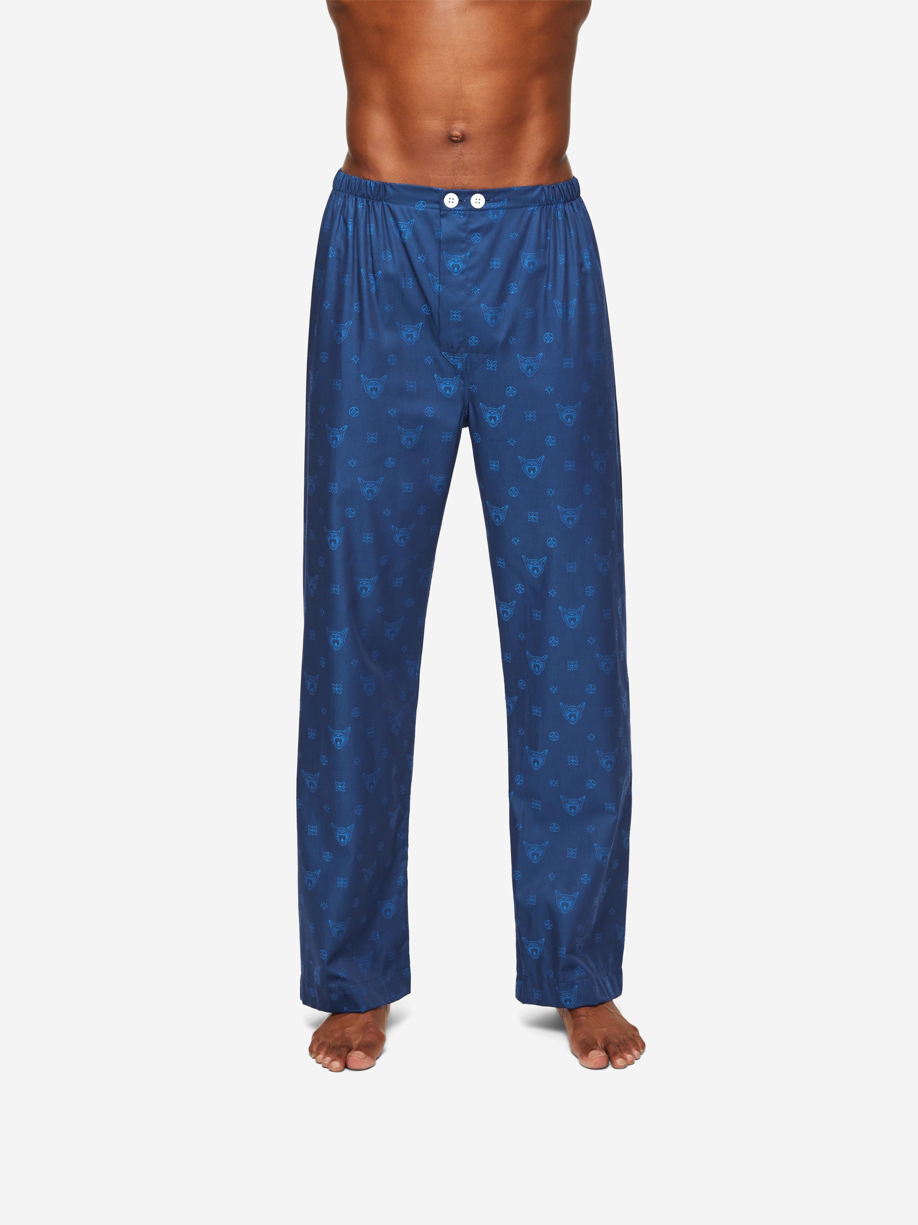 Men's Classic Fit Pyjamas Paris 24 Cotton Jacquard Navy