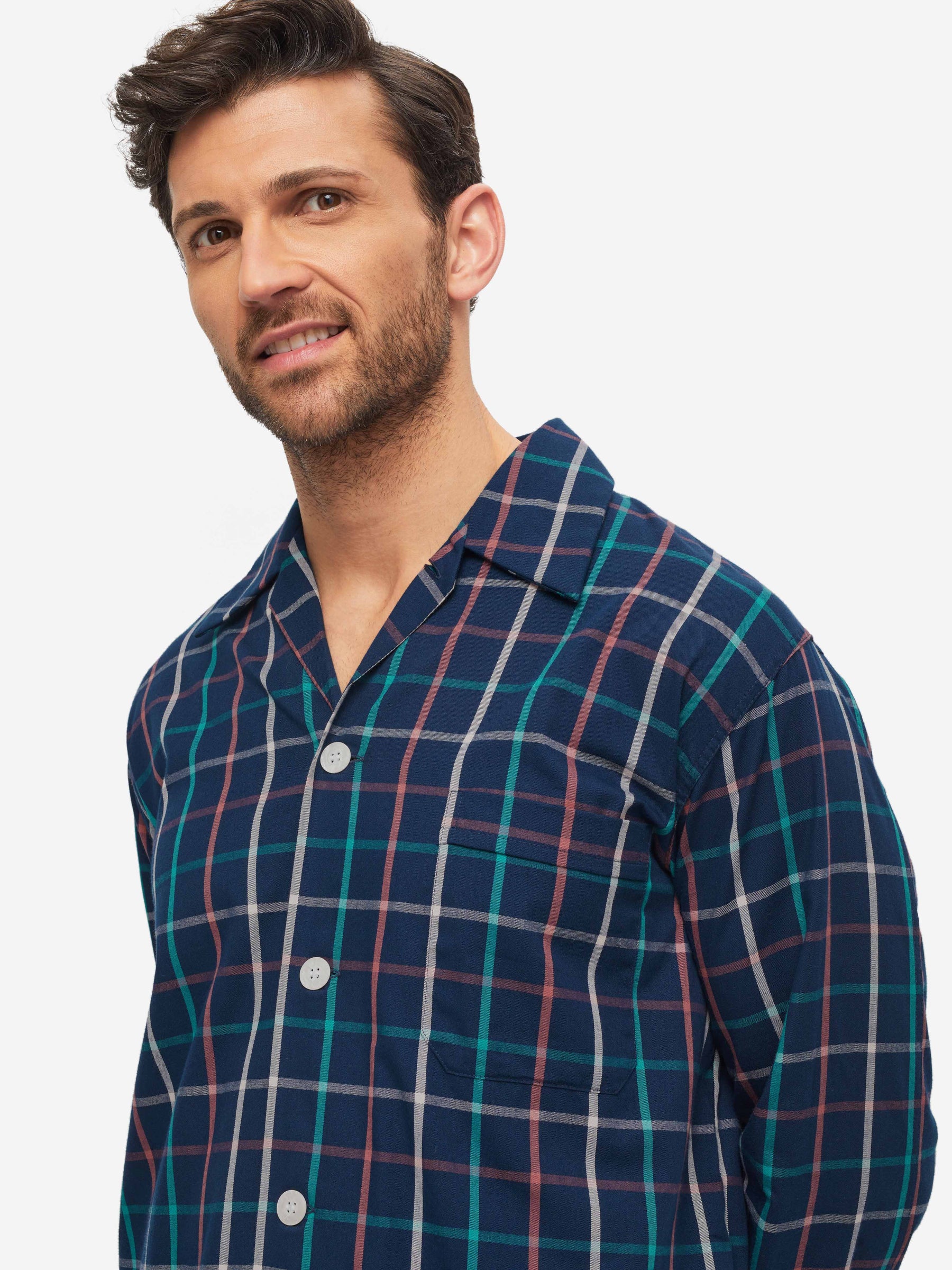 Men's Classic Fit Pyjamas Ranga 44 Brushed Cotton Multi