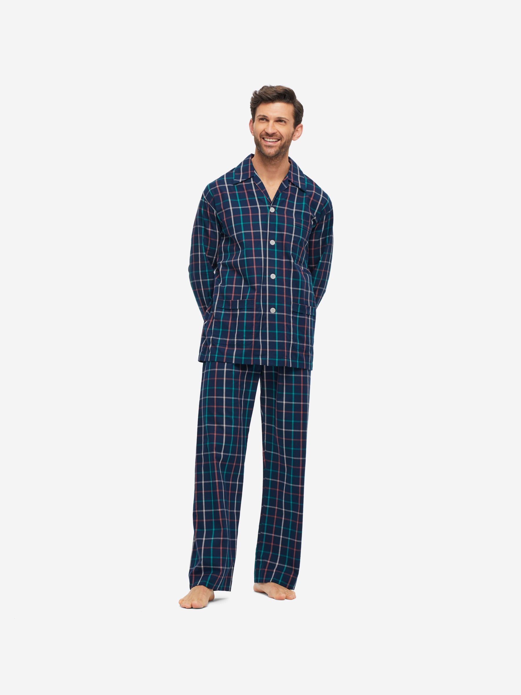 Men's Classic Fit Pyjamas Ranga 44 Brushed Cotton Multi