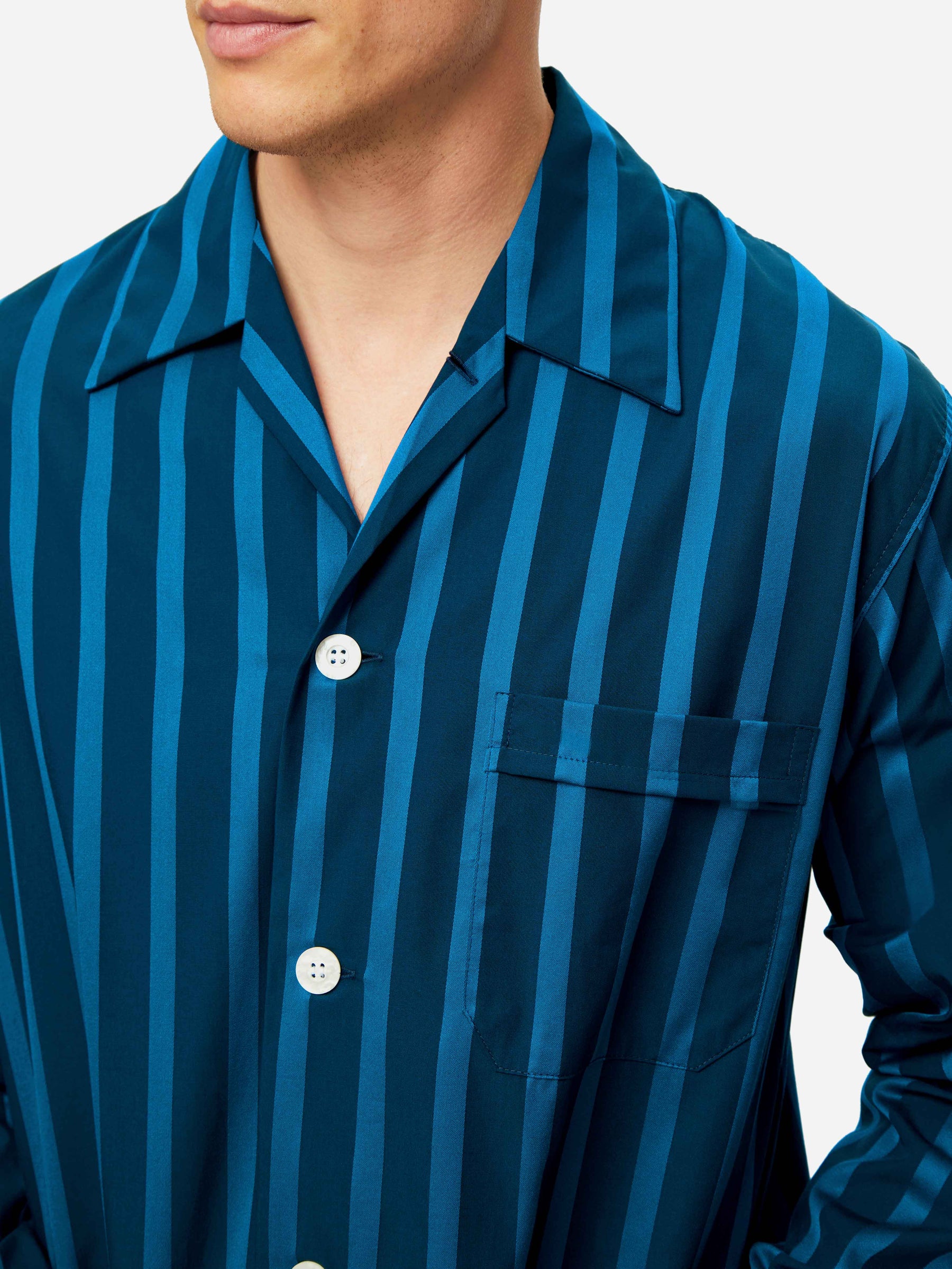 Men's Classic Fit Pyjamas Royal 218 Cotton Navy