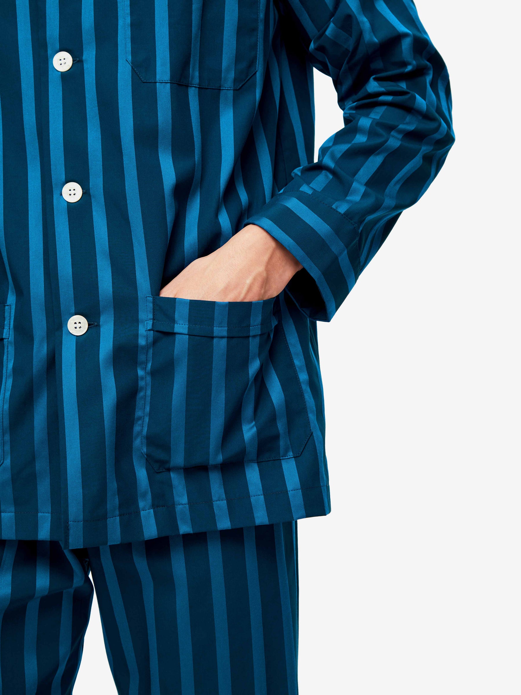 Men's Classic Fit Pyjamas Royal 218 Cotton Navy