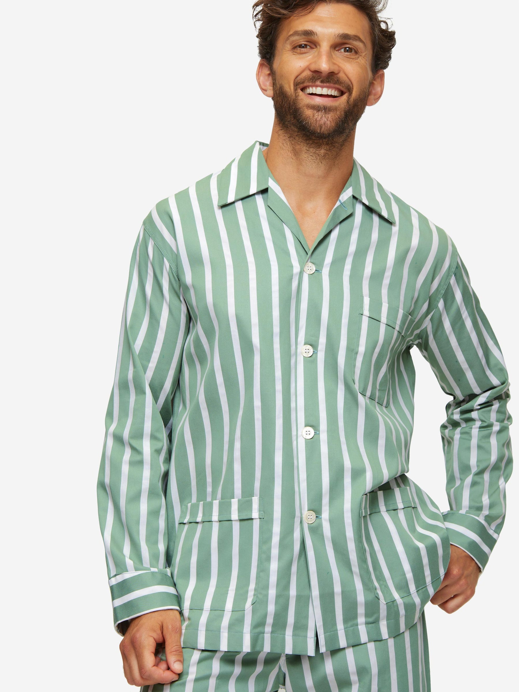Men's Classic Fit Pyjamas Royal 219 Cotton Green