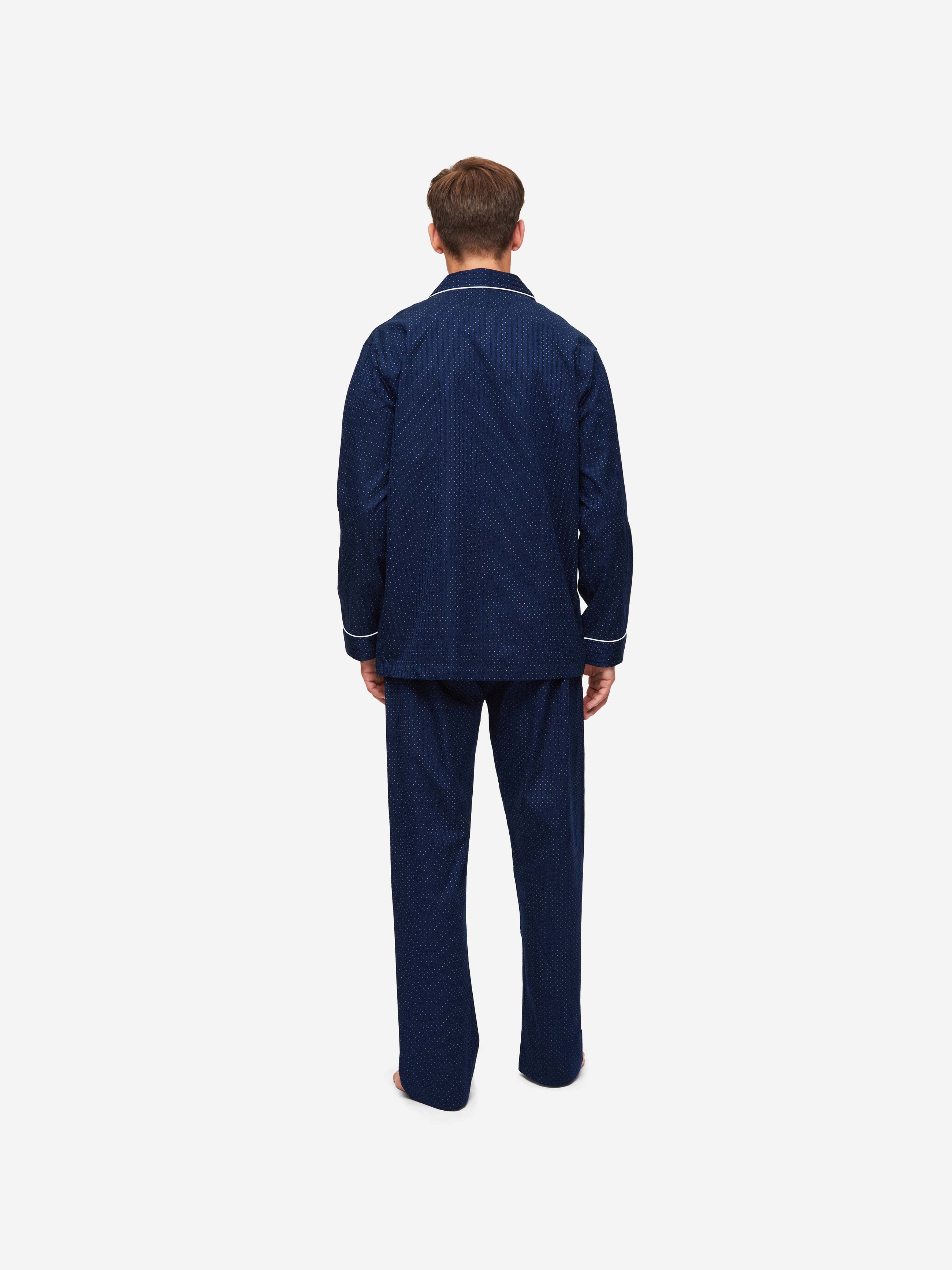 Men's Classic Fit Pyjamas Royal 40 Cotton Navy