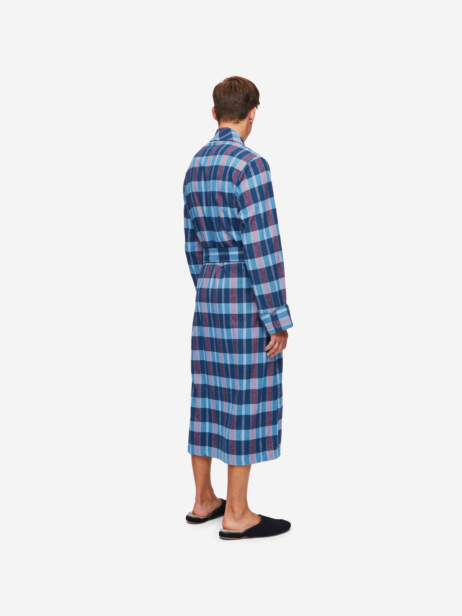 Men's Dressing Gown Kelburn 29 Brushed Cotton Multi