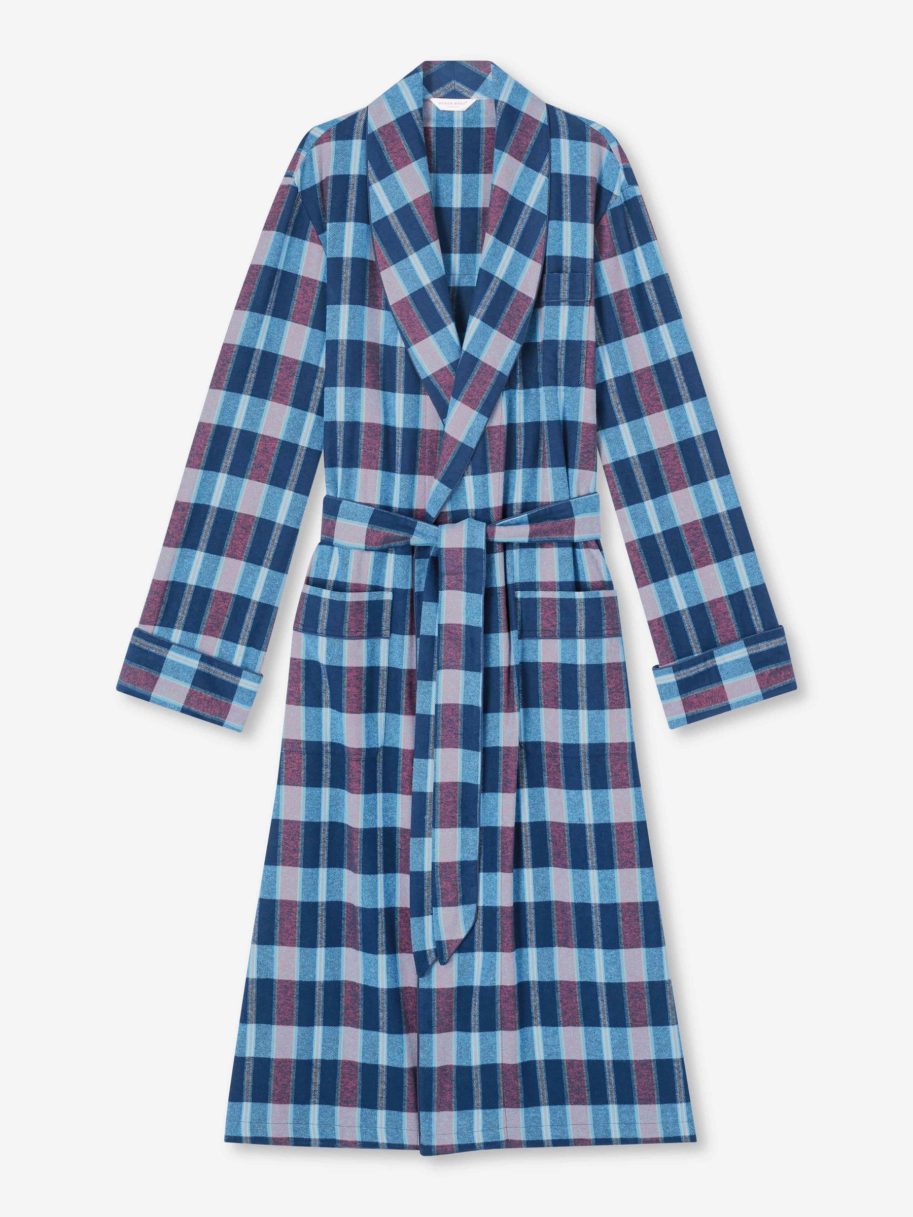 Men's Dressing Gown Kelburn 29 Brushed Cotton Multi