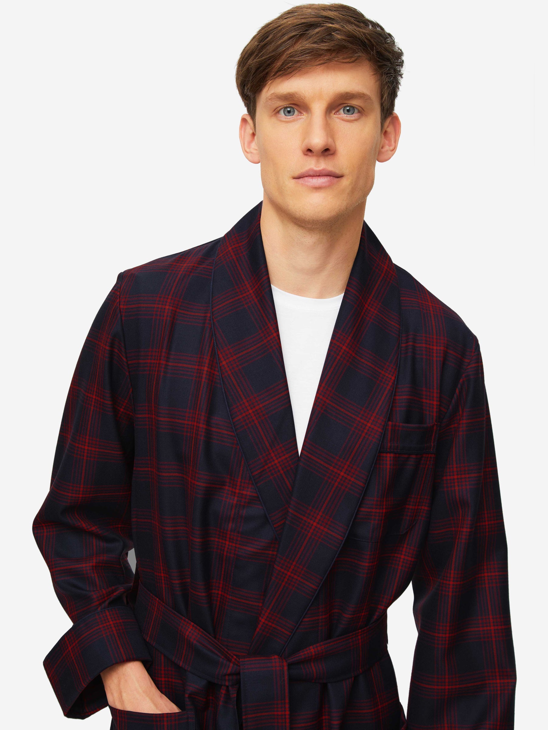 Men's Dressing Gown York 40 Wool Multi