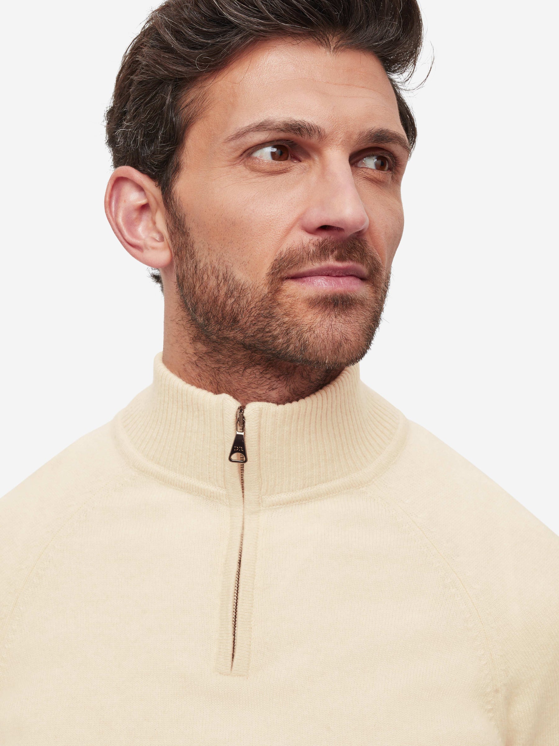 Men's Half-Zip Sweater Finley Cashmere Cream